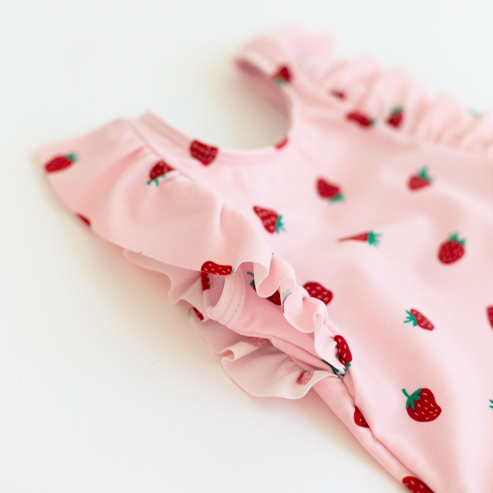 Brave Little Ones Strawberries Ruffle Swim Suit