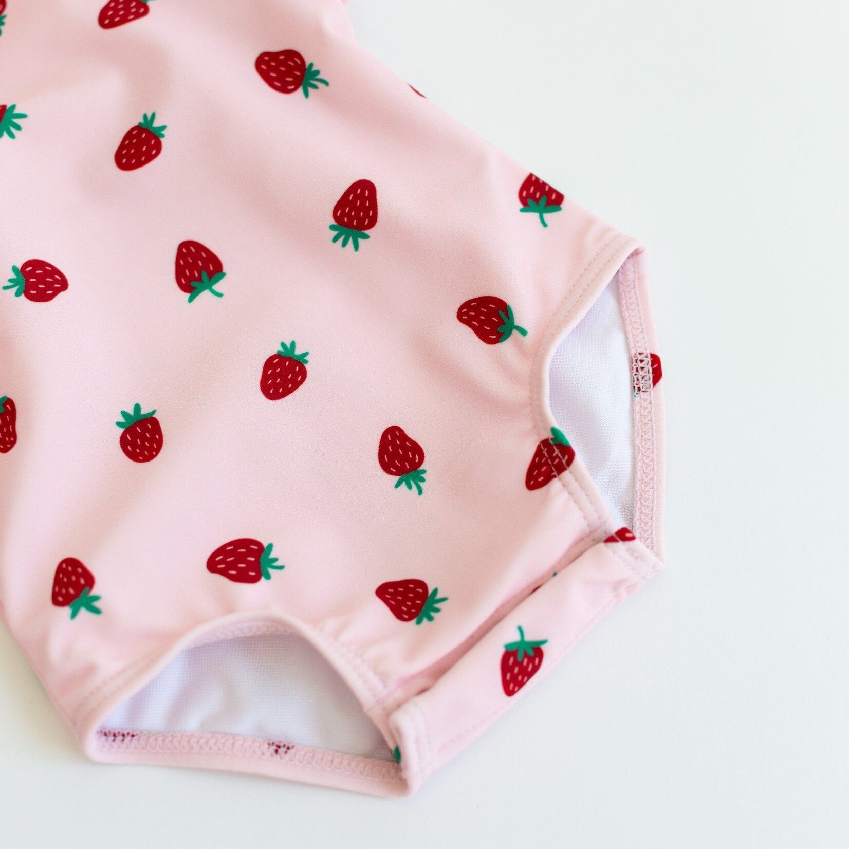 Brave Little Ones Strawberries Ruffle Swim Suit