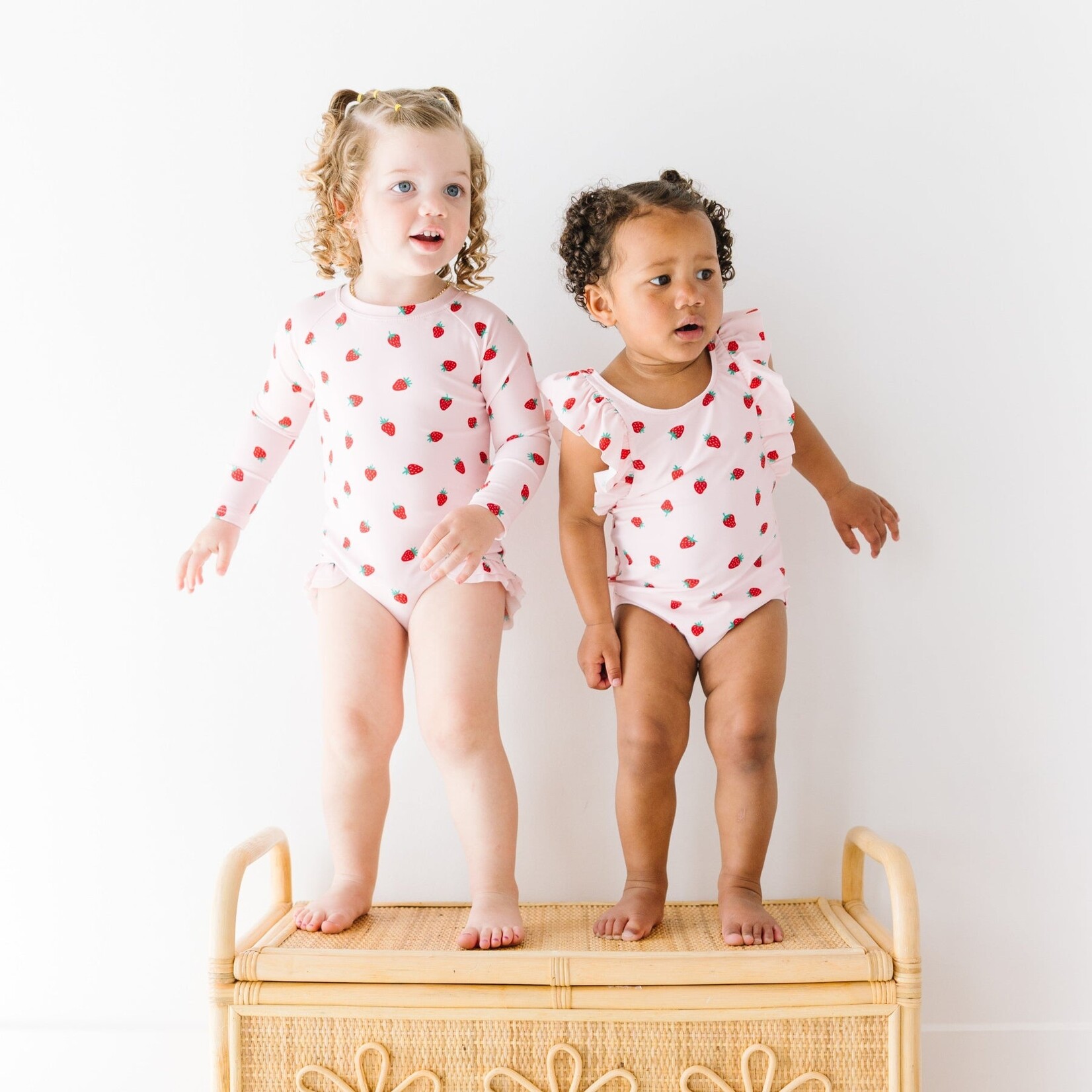 Brave Little Ones Strawberries Ruffle Swim Suit