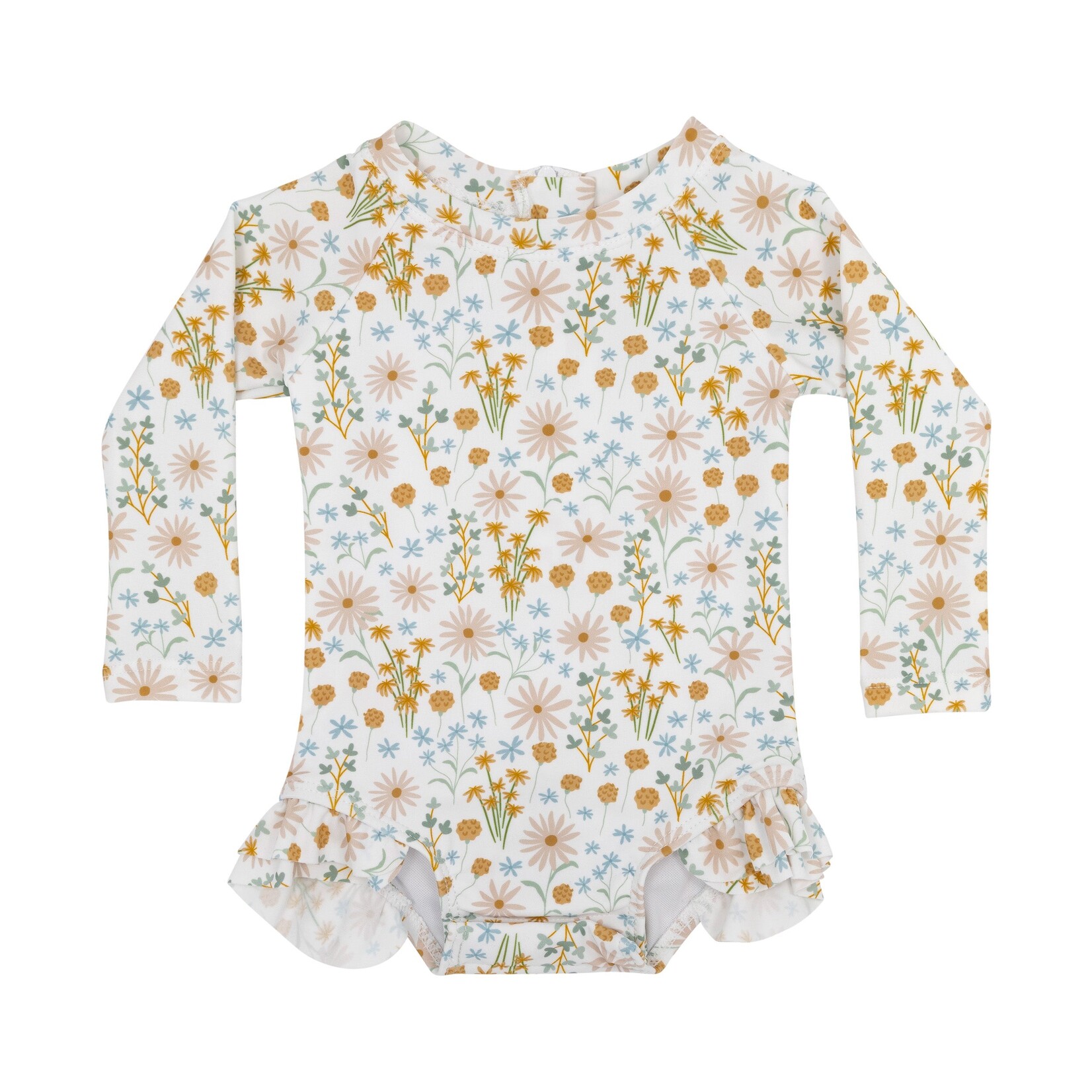 Brave Little Ones Whimsical Floral Rash Guard Swim Suit