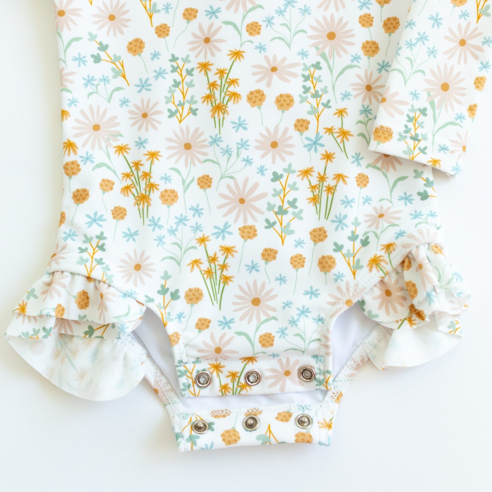 Brave Little Ones Whimsical Floral Rash Guard Swim Suit