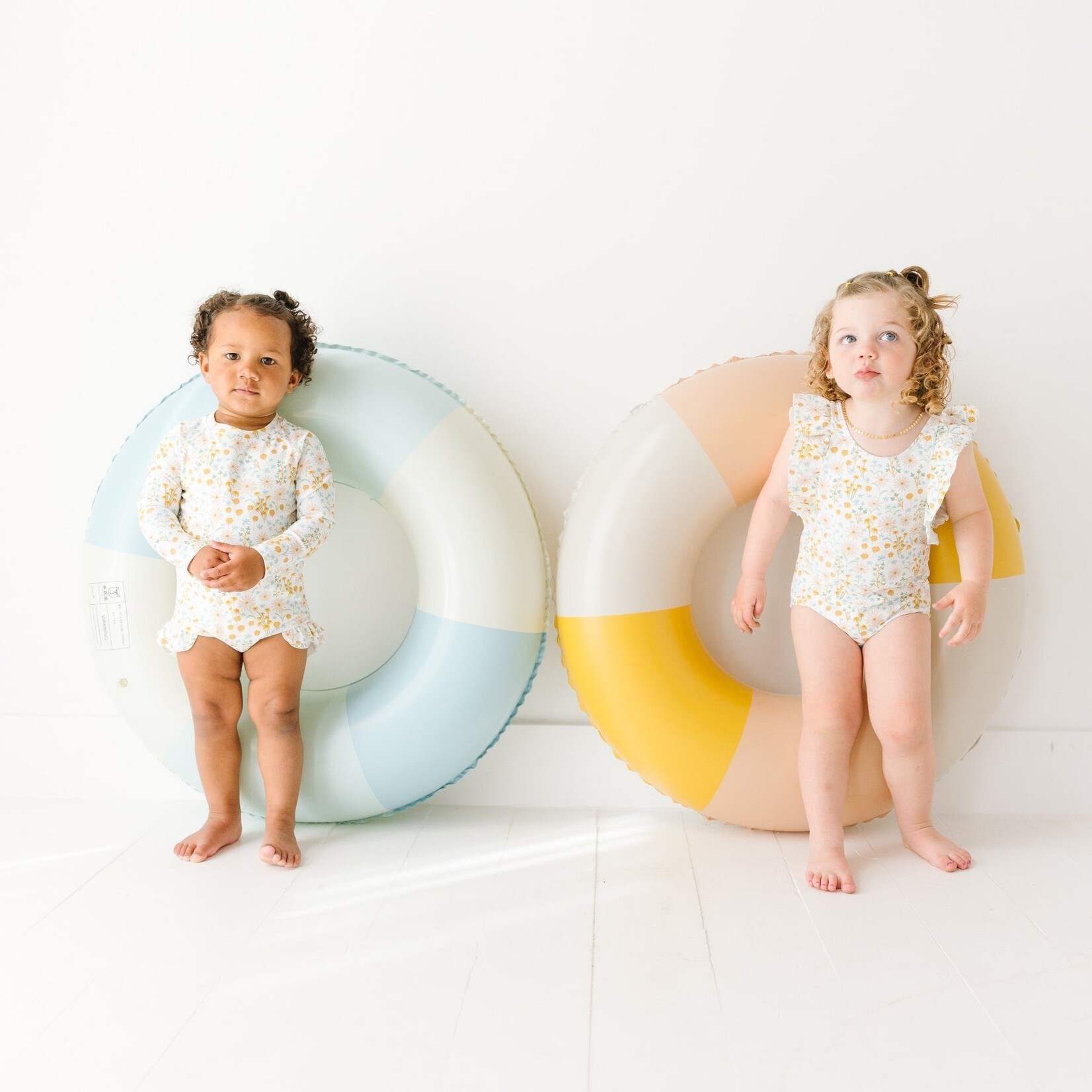 Brave Little Ones Whimsical Floral Rash Guard Swim Suit