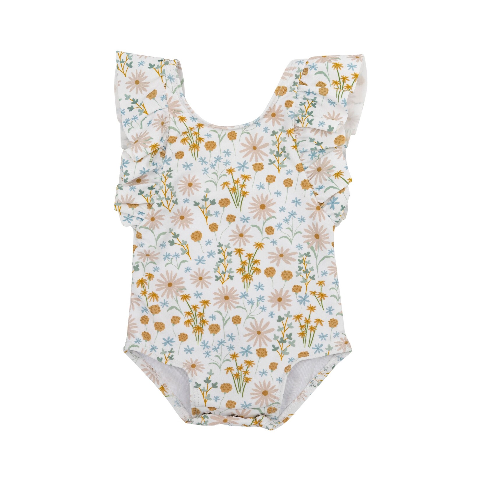 Brave Little Ones Whimsical Floral Ruffle Swim Suit