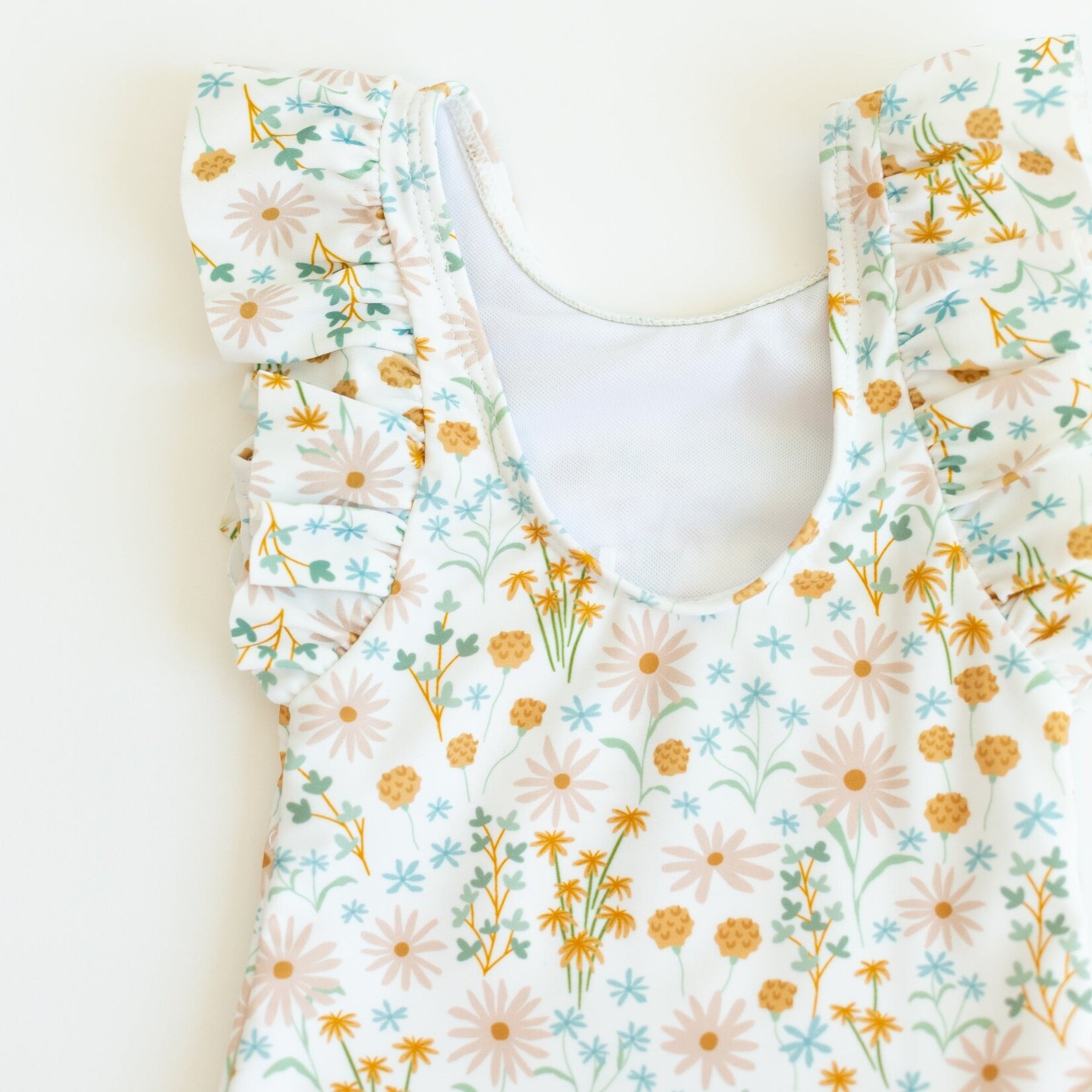 Brave Little Ones Whimsical Floral Ruffle Swim Suit