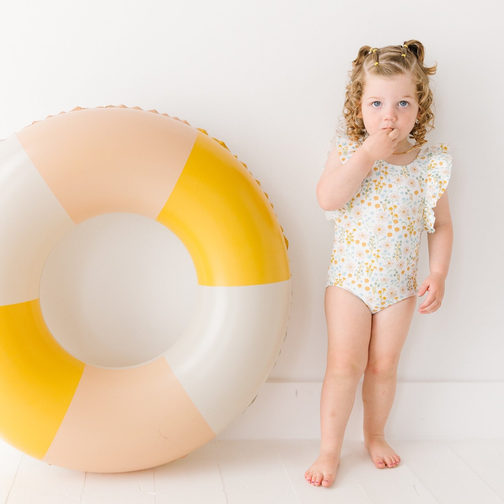 Brave Little Ones Whimsical Floral Ruffle Swim Suit