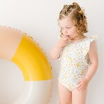 Brave Little Ones Whimsical Floral Ruffle Swim Suit