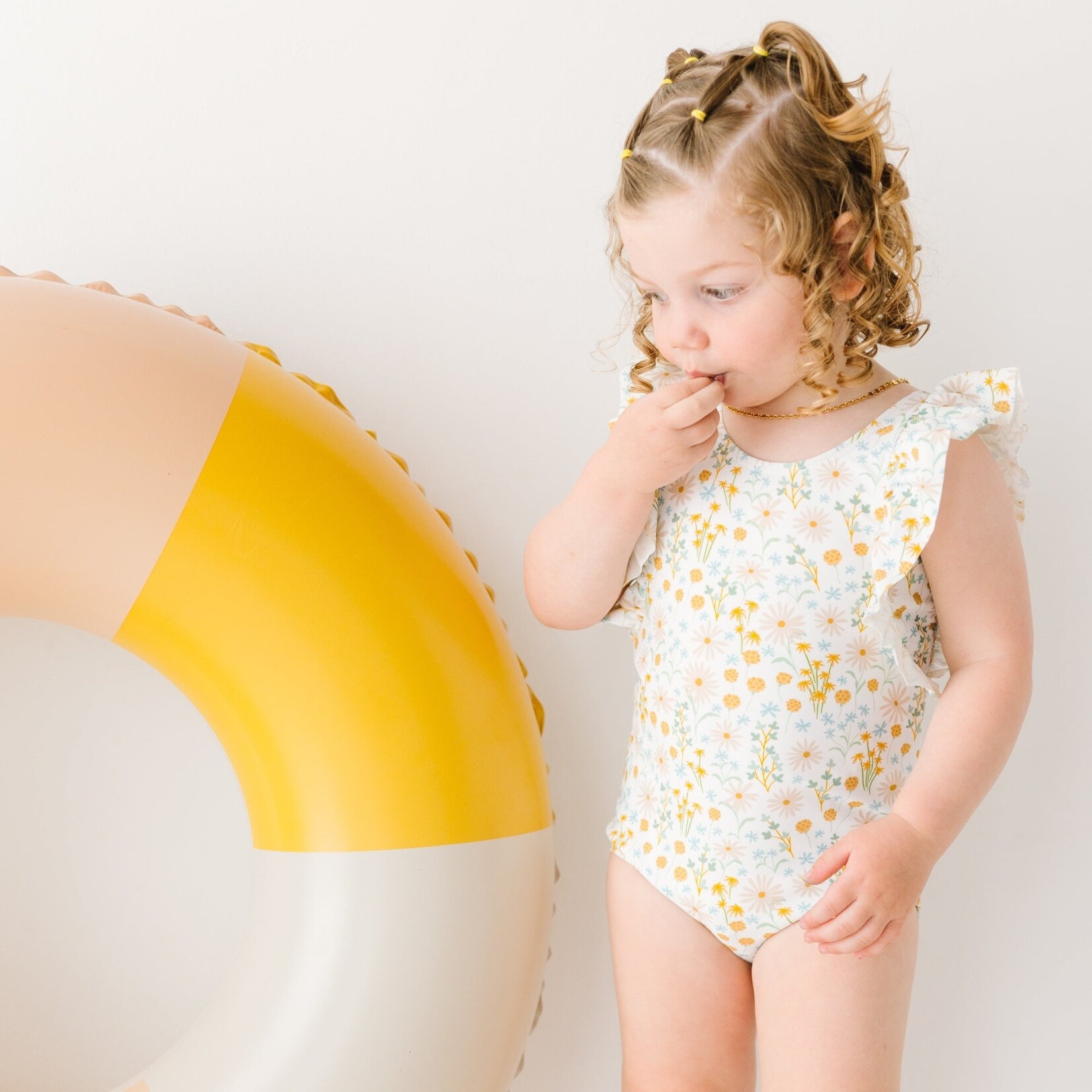 Brave Little Ones Whimsical Floral Ruffle Swim Suit