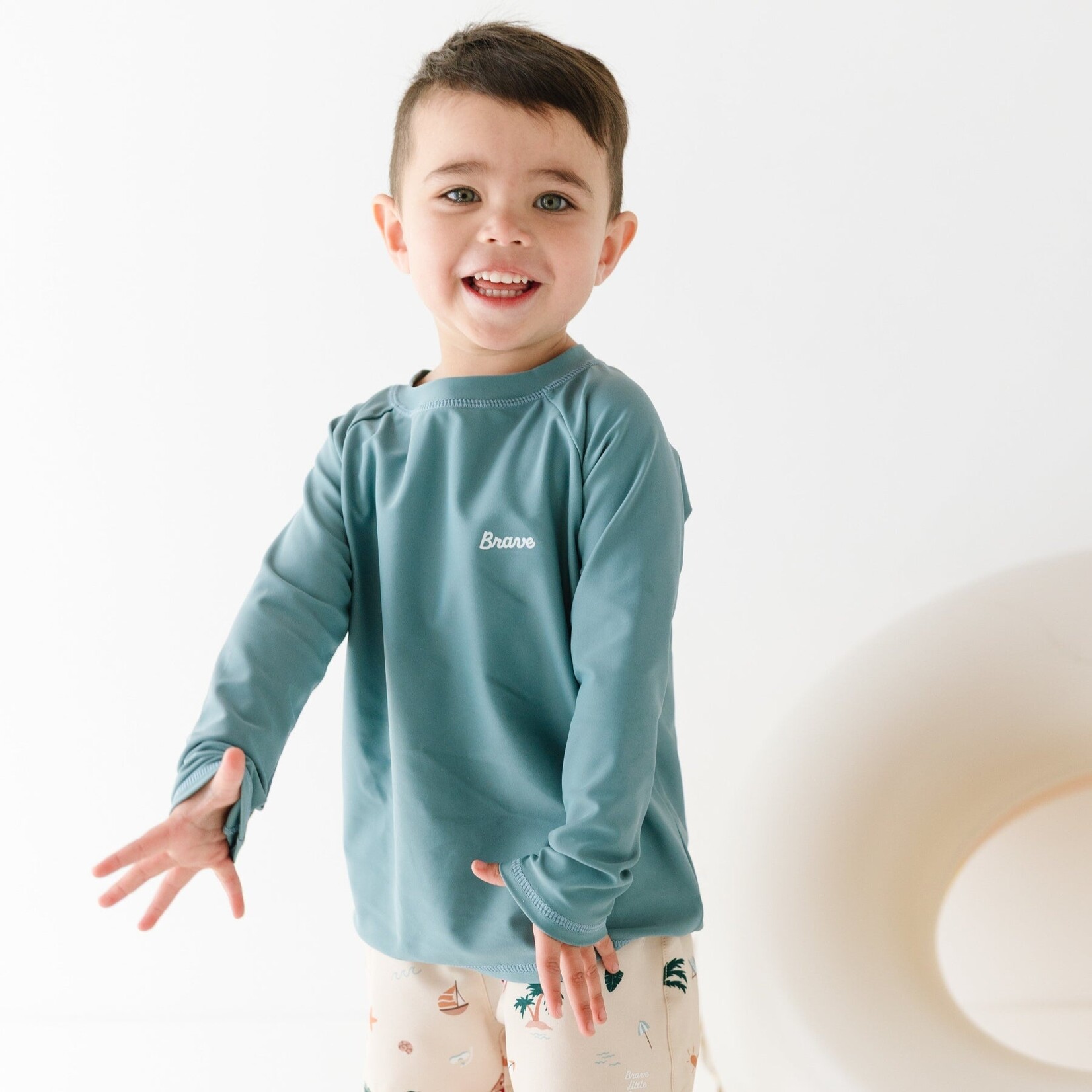 Brave Little Ones Blue Rash Guard