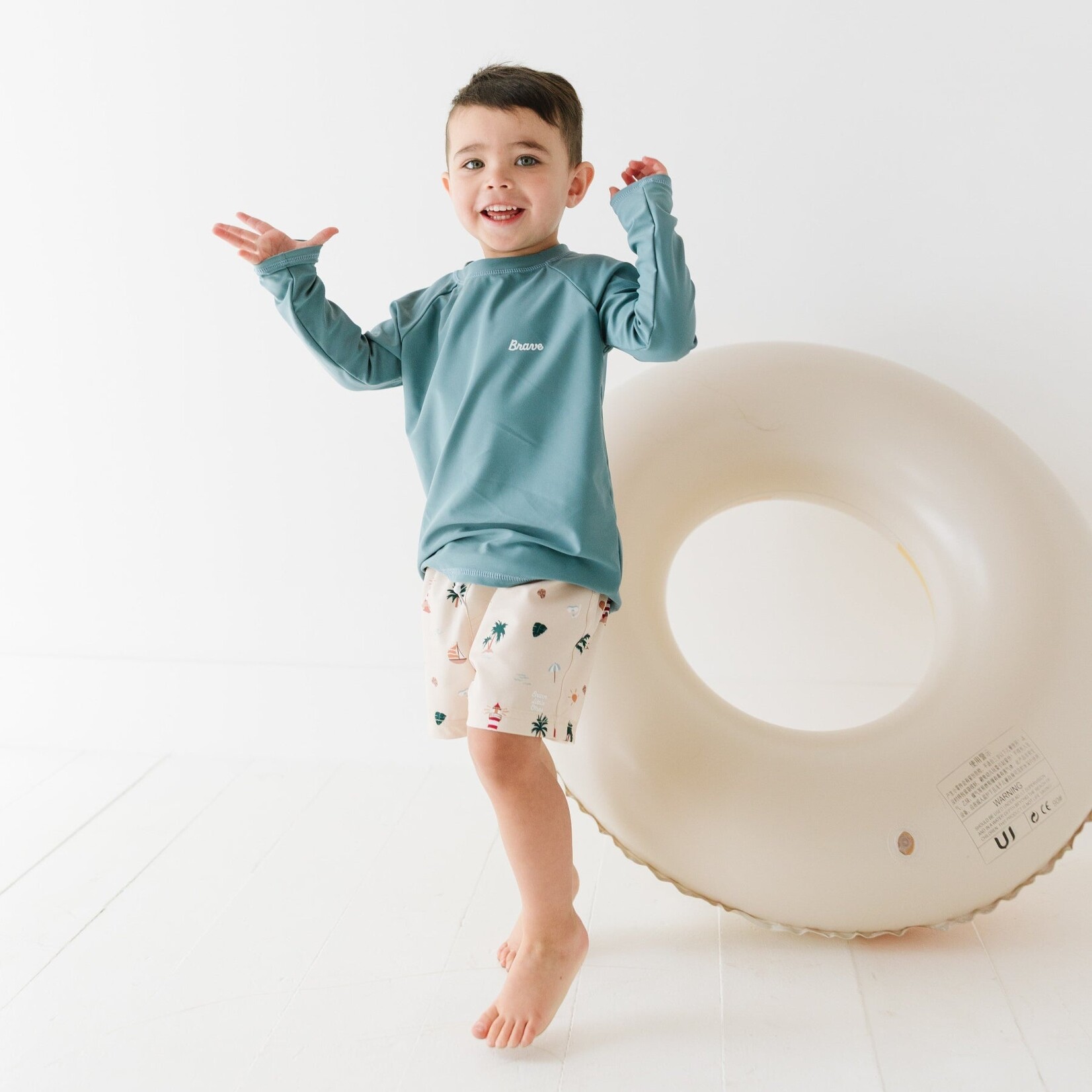 Brave Little Ones Blue Rash Guard