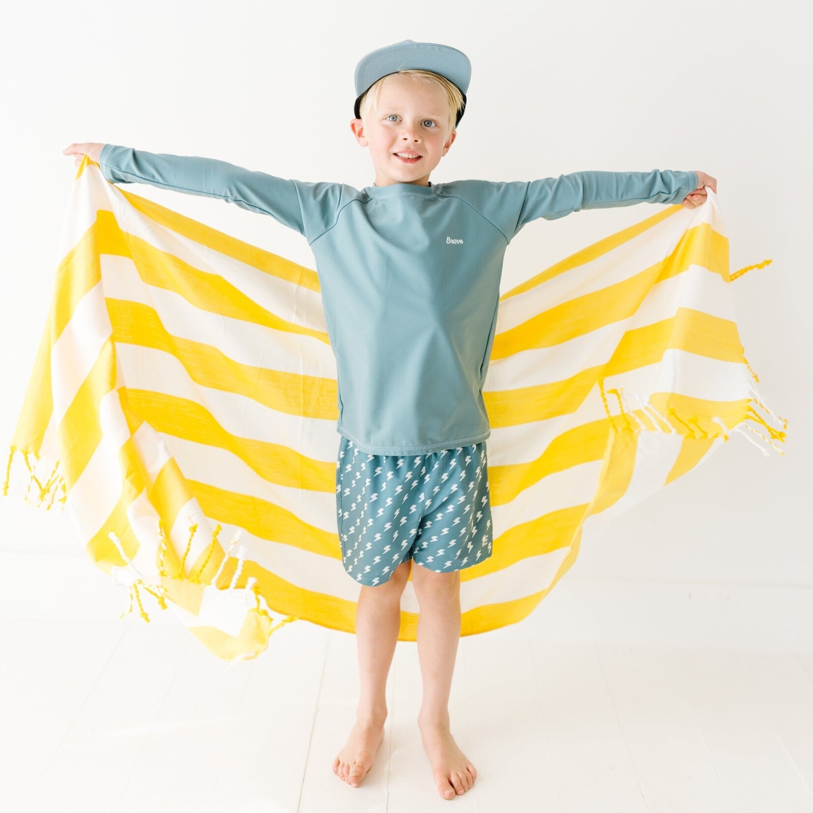 Brave Little Ones Blue Rash Guard