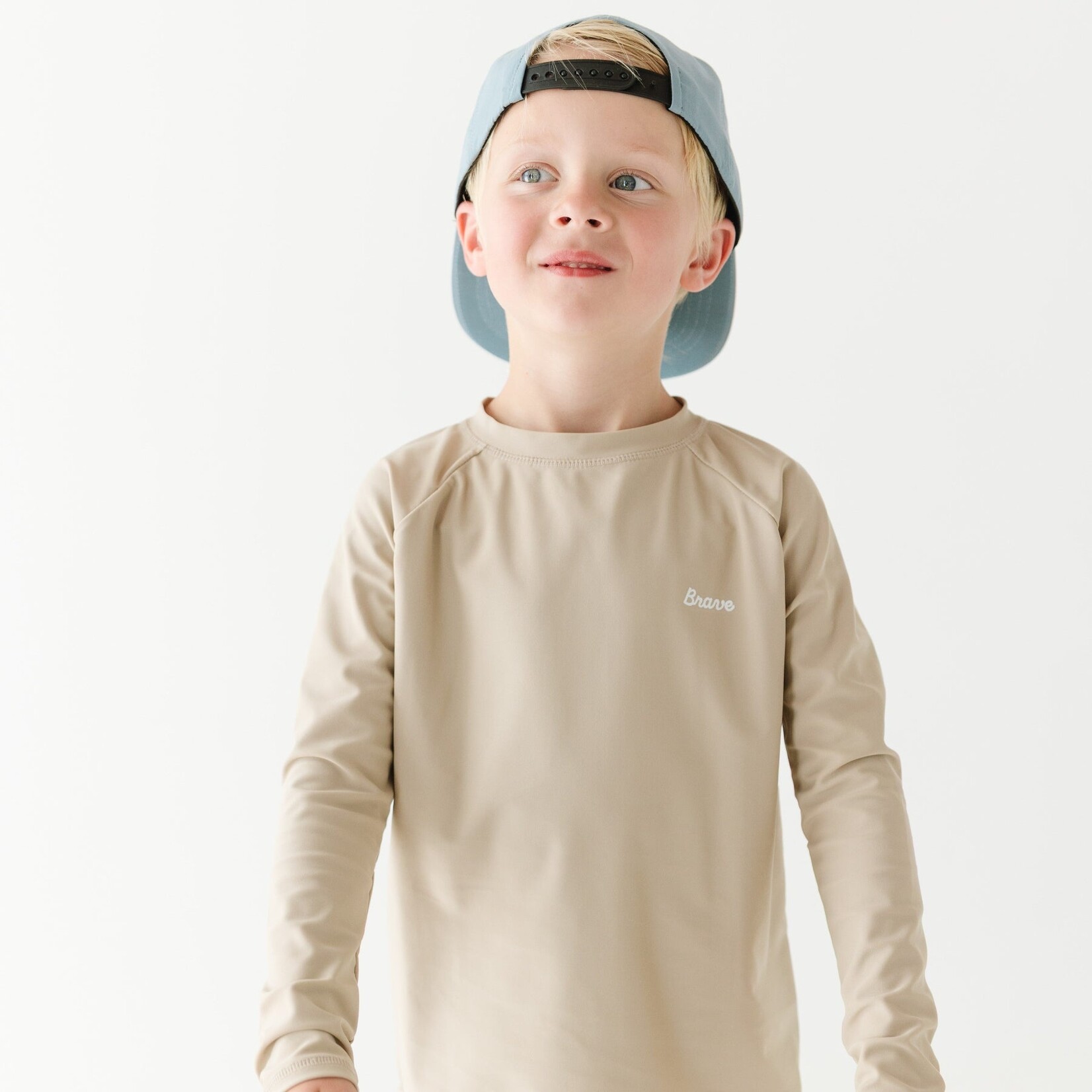 Brave Little Ones Taupe Rash Guard