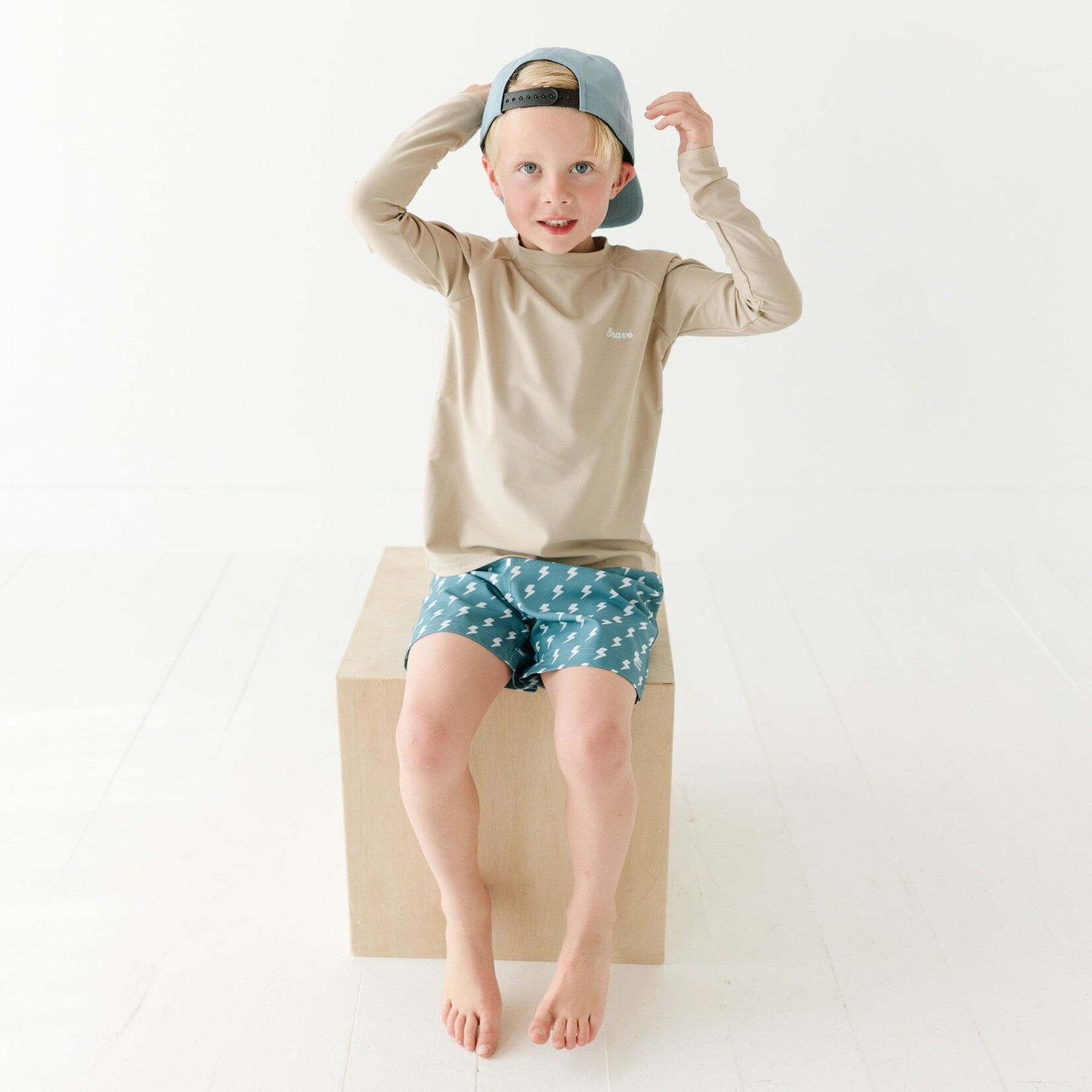 Brave Little Ones Taupe Rash Guard