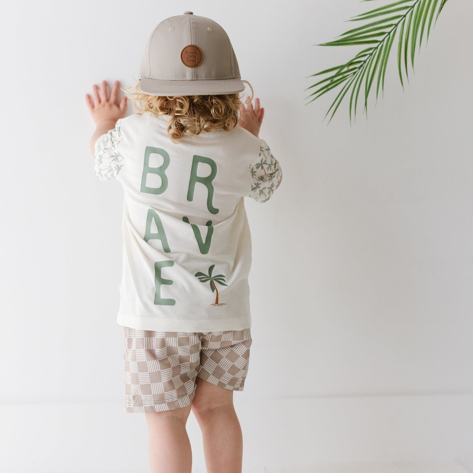 Brave Little Ones Taupe Trucker Hat
