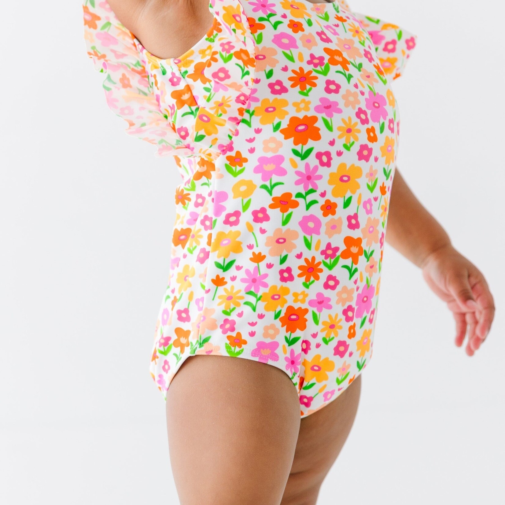 Brave Little Ones Summer Blooms Ruffle Swim Suit