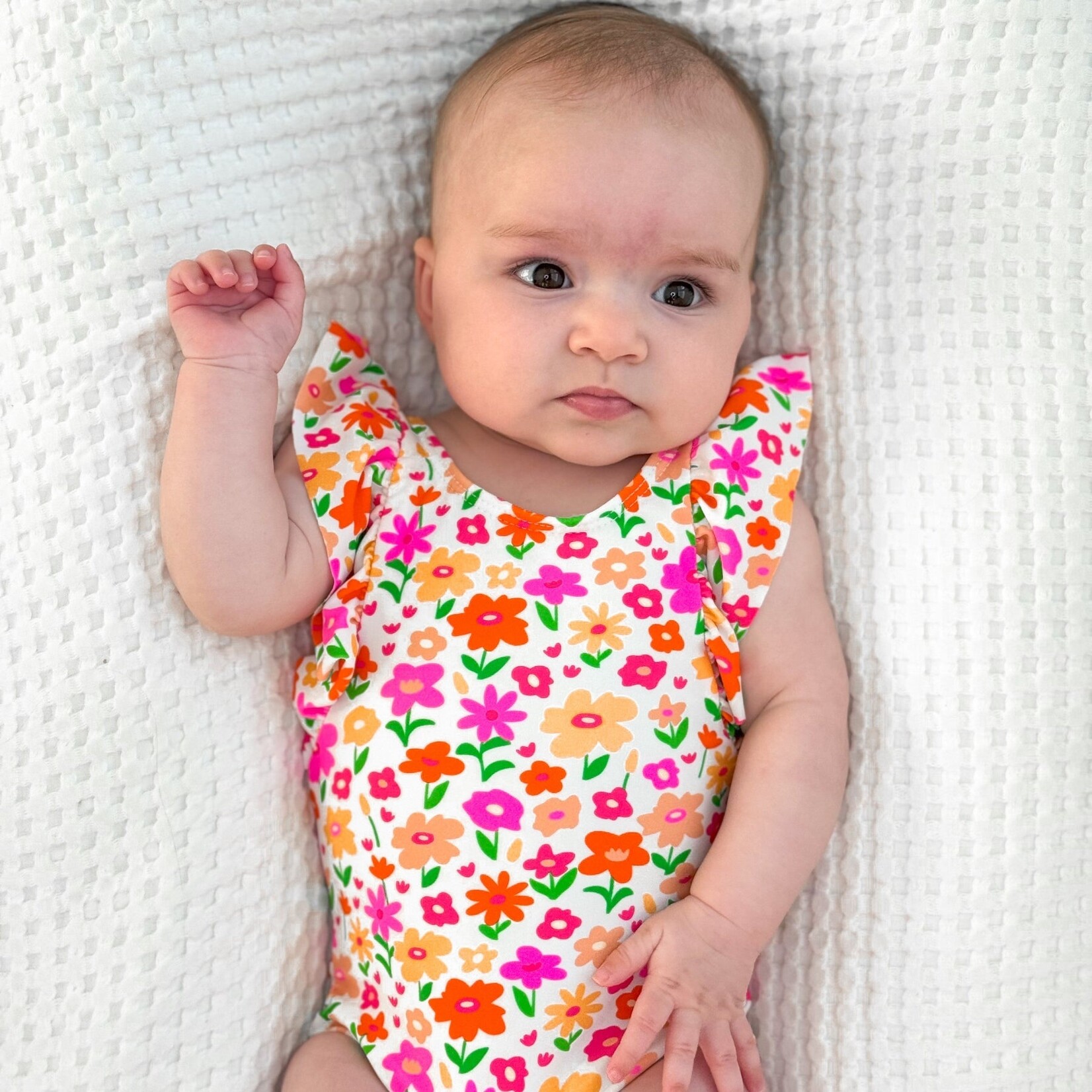 Brave Little Ones Summer Blooms Ruffle Swim Suit