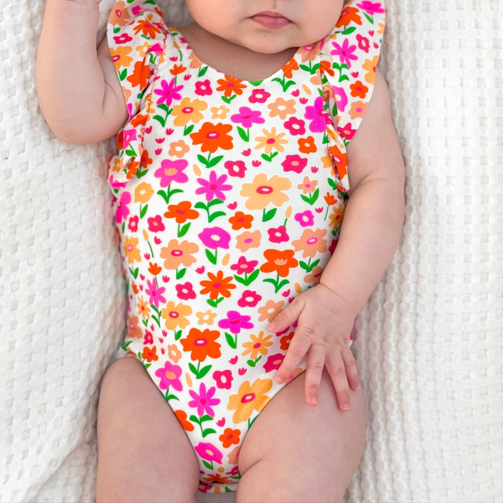 Brave Little Ones Summer Blooms Ruffle Swim Suit