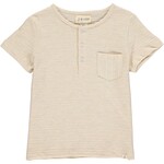 Me & Henry Beige Ribbed Dodger Henley Shirt