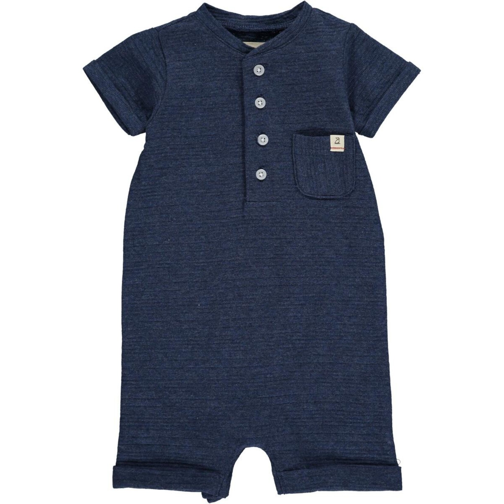 Me & Henry Navy Ribbed Camborne Henley Romper