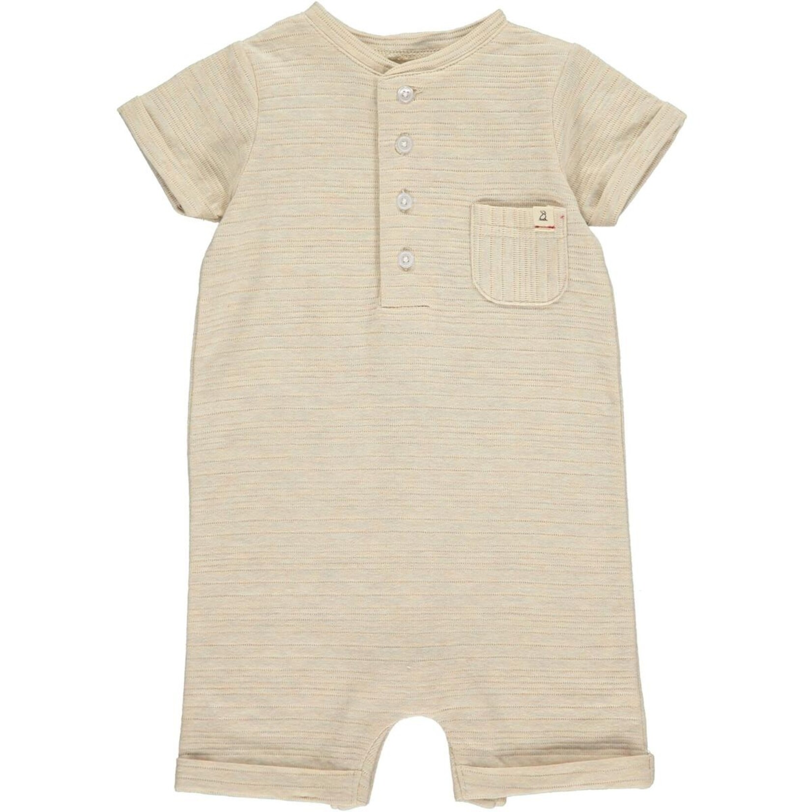 Beige Camborne Ribbed Henley Romper