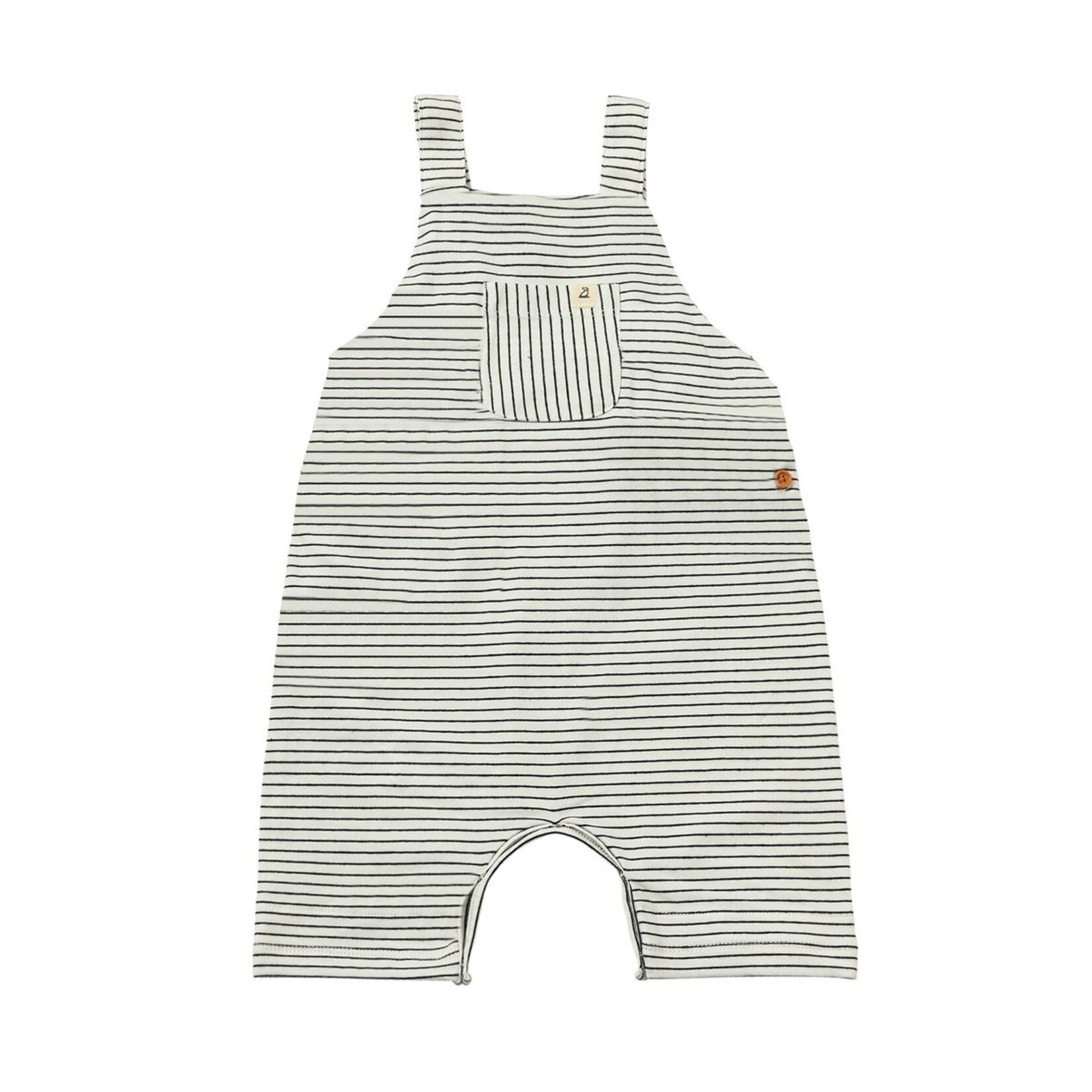Me & Henry White Navy Dandy Romper