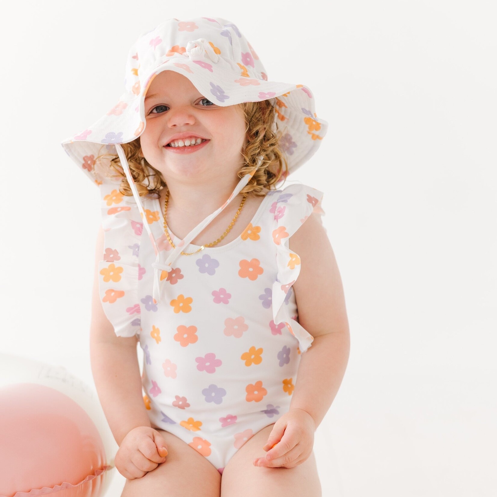 Brave Little Ones Big Daisies Ruffle Swim Suit