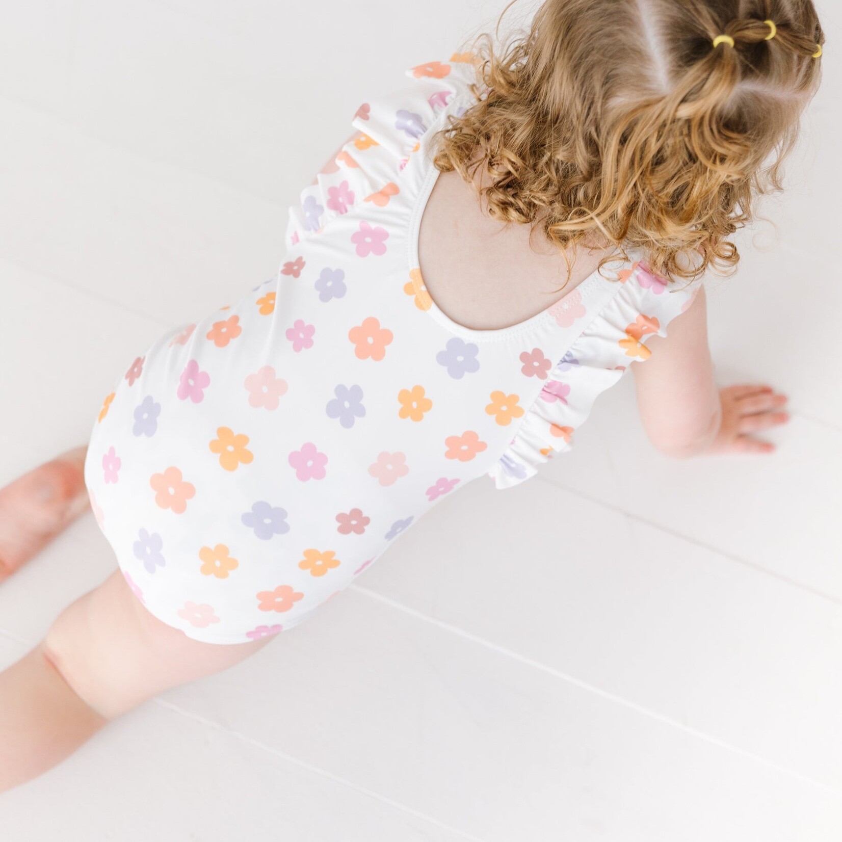 Brave Little Ones Big Daisies Ruffle Swim Suit