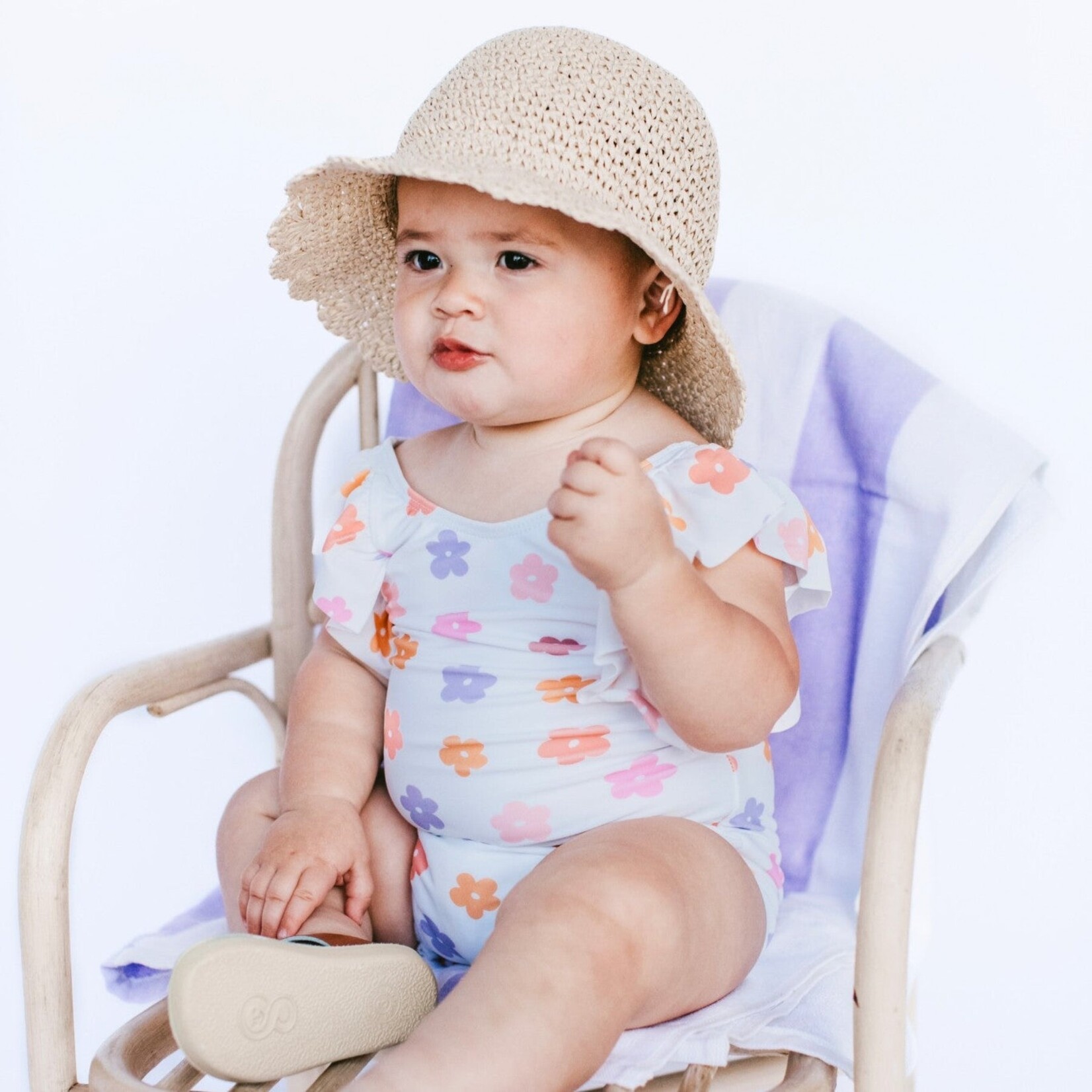 Brave Little Ones Big Daisies Ruffle Swim Suit