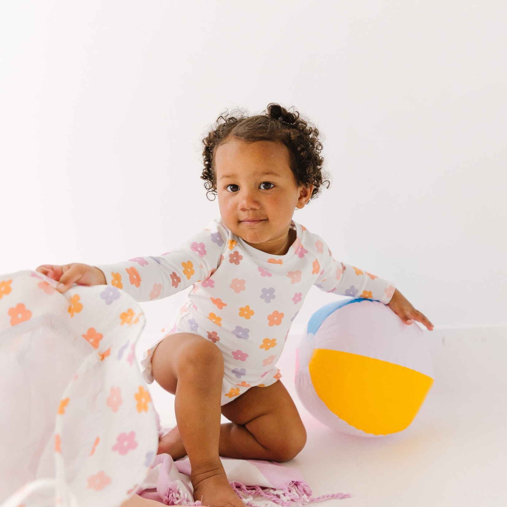 Brave Little Ones Big Daisies Rash Guard Swim Suit