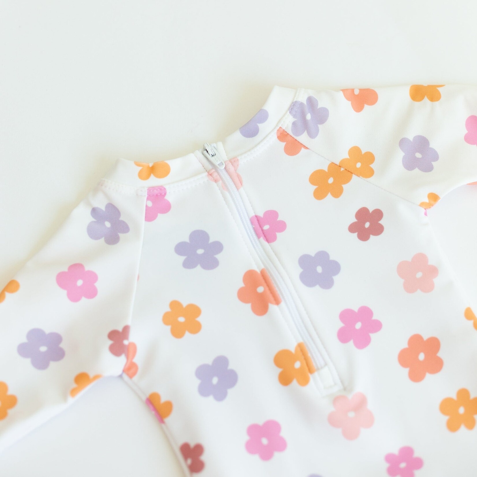 Brave Little Ones Big Daisies Rash Guard Swim Suit