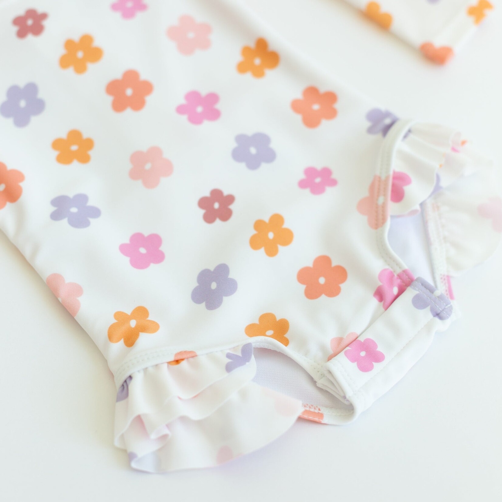 Brave Little Ones Big Daisies Rash Guard Swim Suit