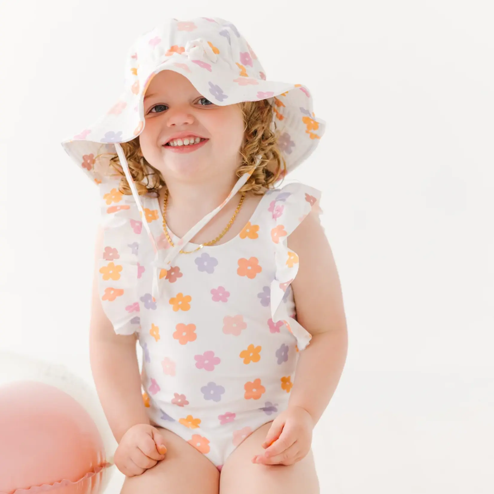 Brave Little Ones Big Daisies Sun/Swim Hat