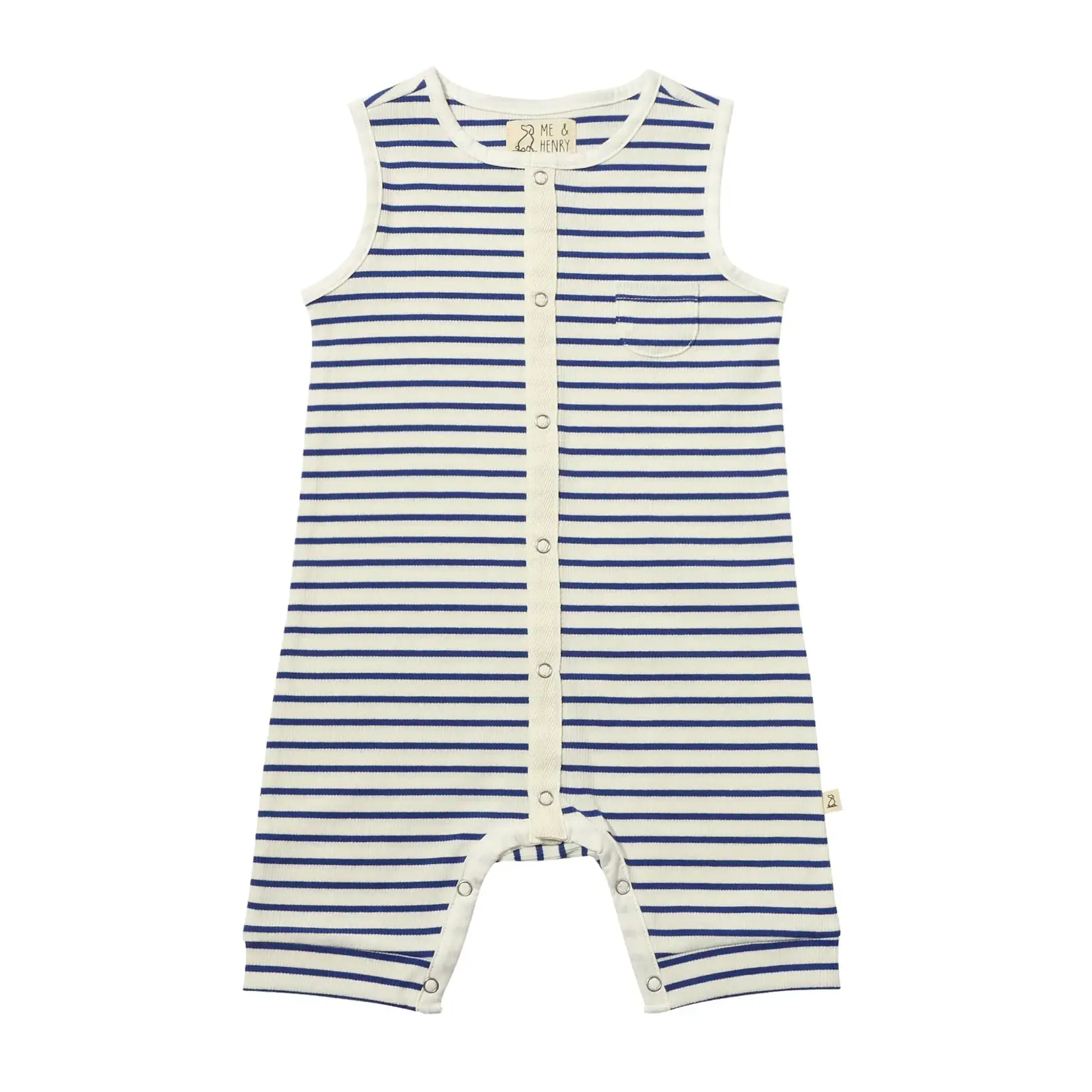 Me & Henry Royal White Stripe Pablo Playsuit