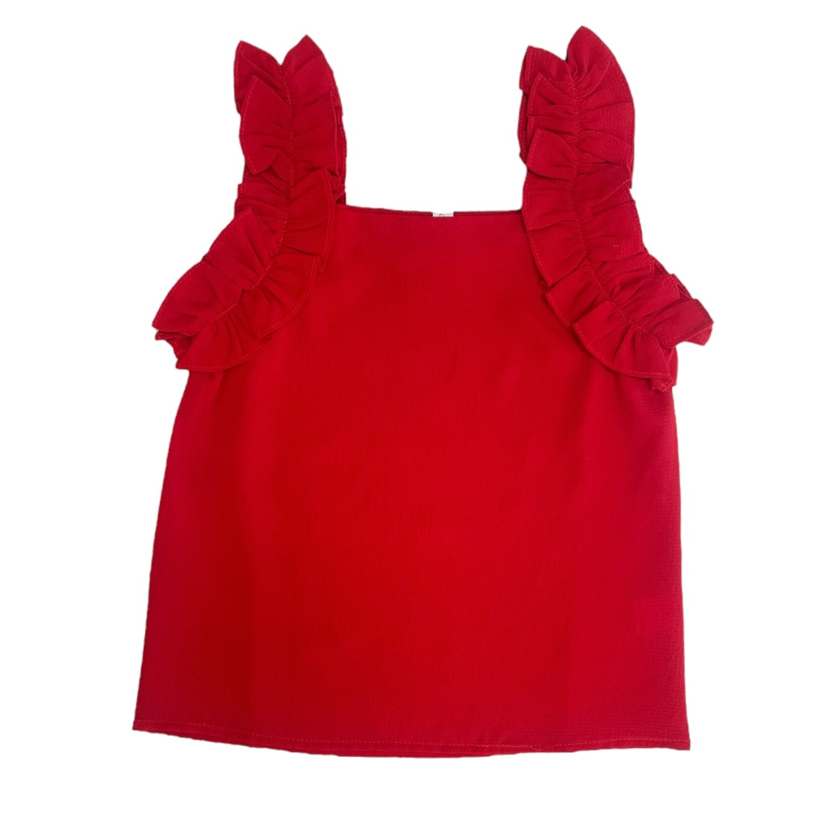 ML Kids Red Ruffle Tank
