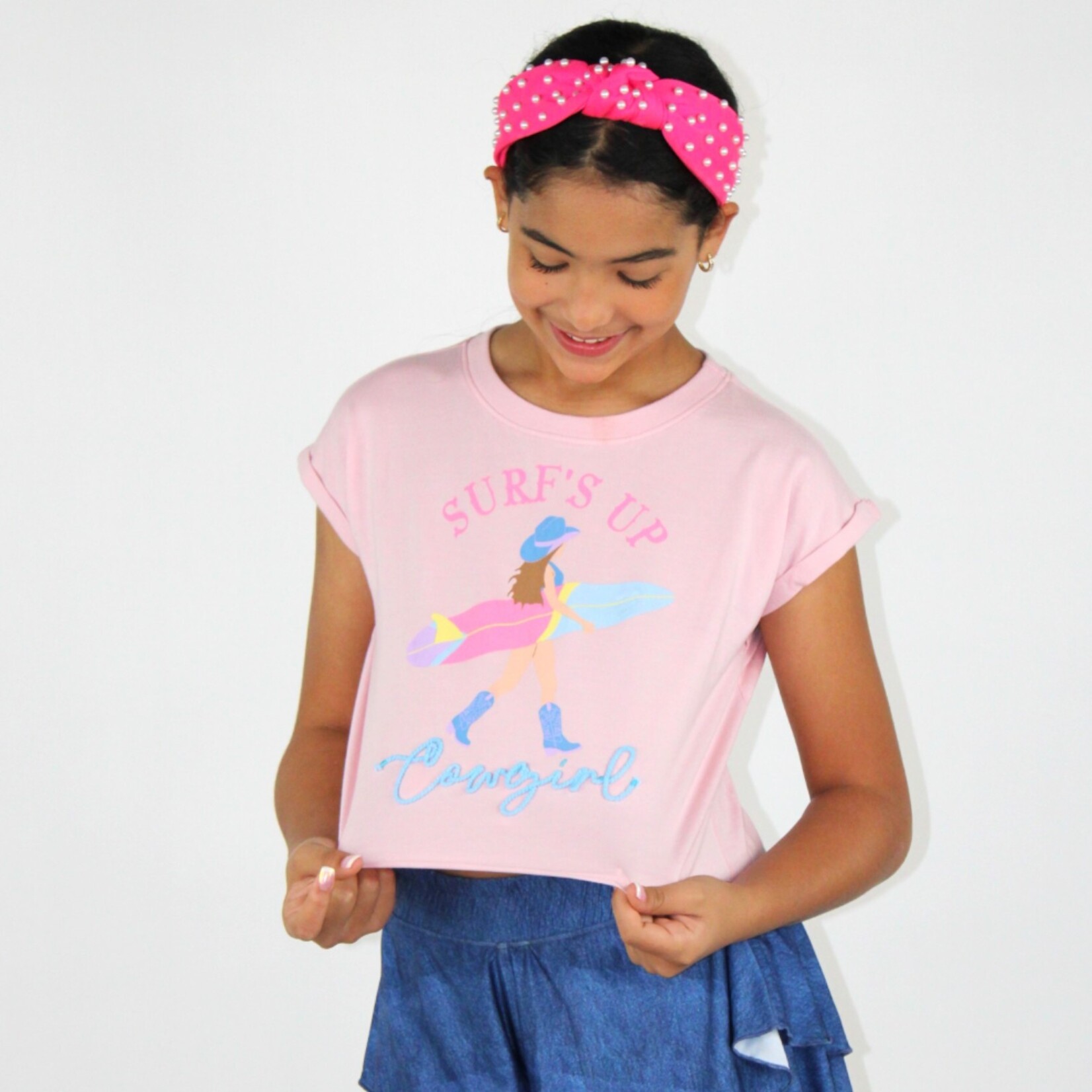 Paper Flower Surfs Up Cowgirl Shirt