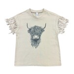 ML Kids Fringed Cow Shirt