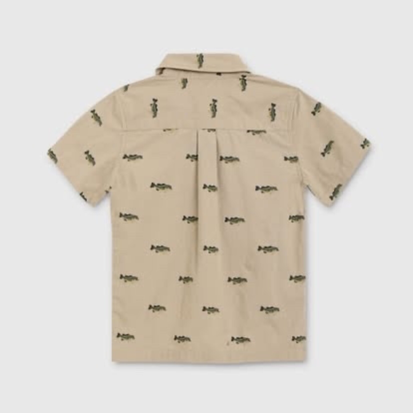 pedal Bass Fishing Button Up Shirt - Kahki