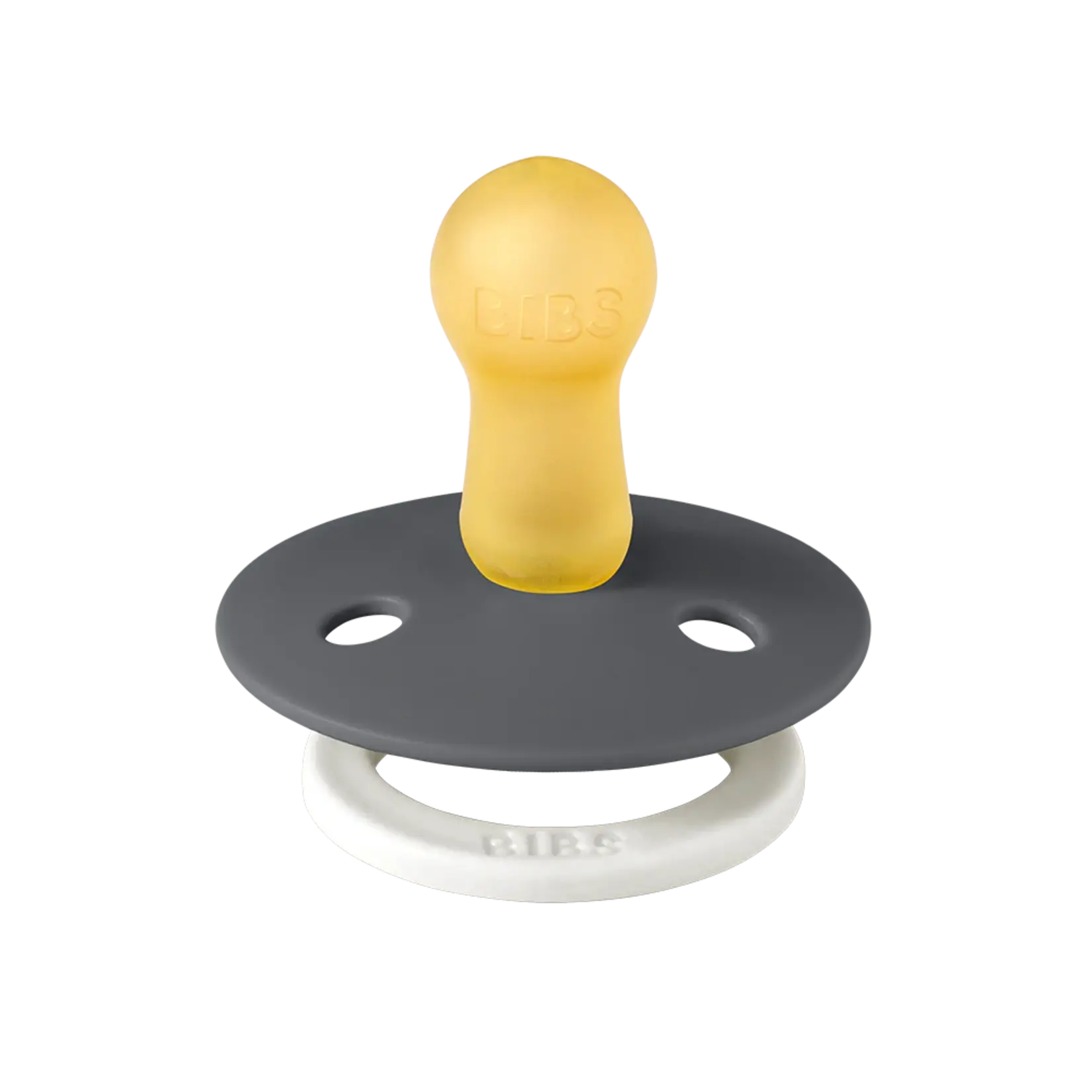 BIBS Colour GLOW 2 PACK - Iron/Baby Blue