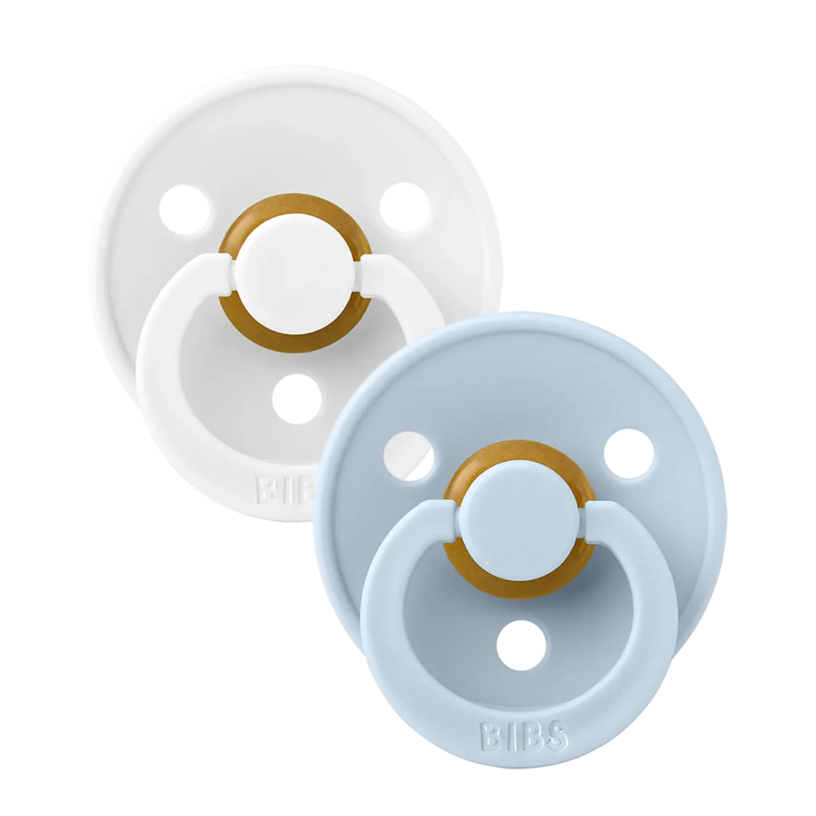 BIBS Colour 2 Pack White/Baby Blue