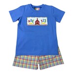 Banana Split School Days Smocked Boys Short Set