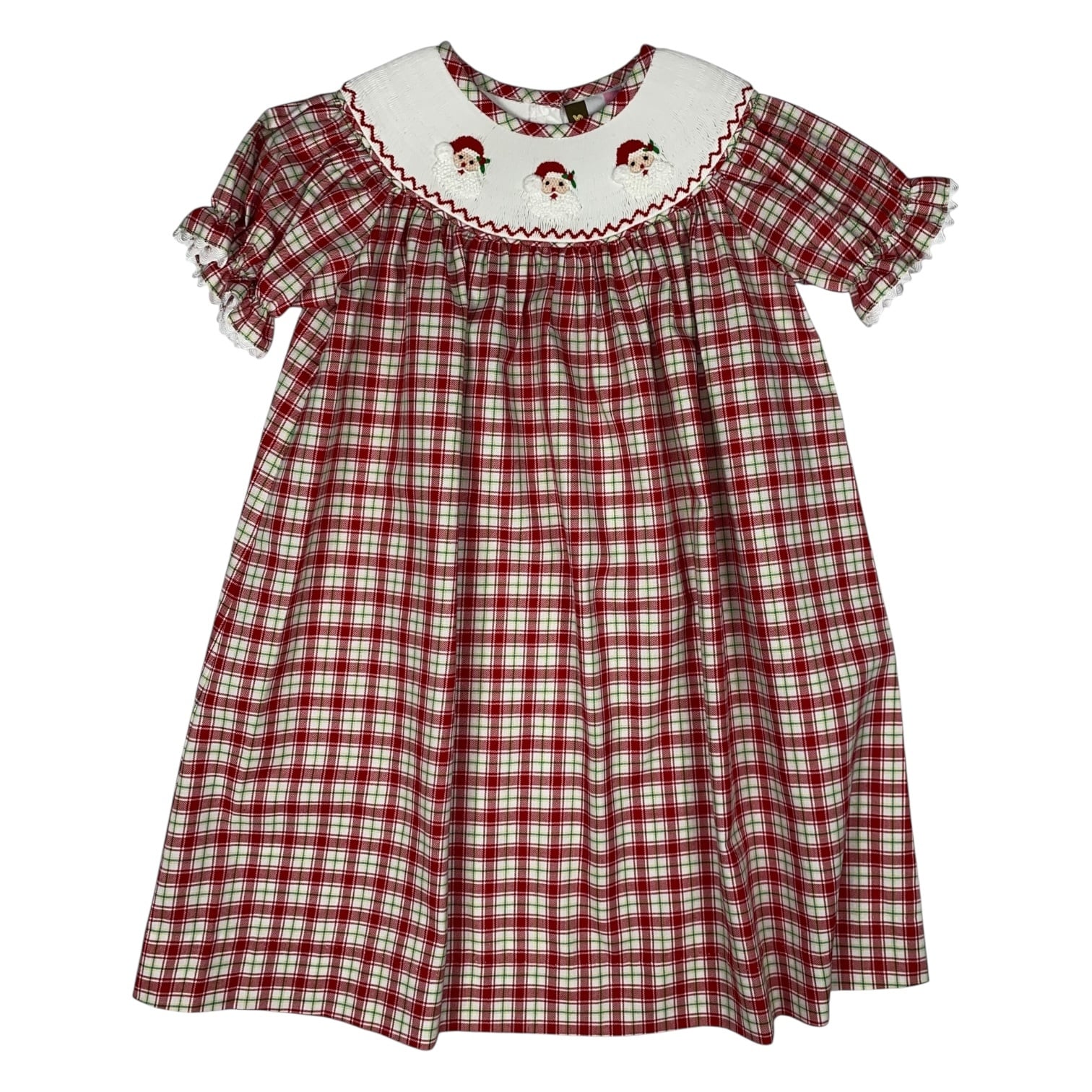 smocked bishop dress christmas Banana Split Kids Santa Ho Ho Ho Stitchy fish