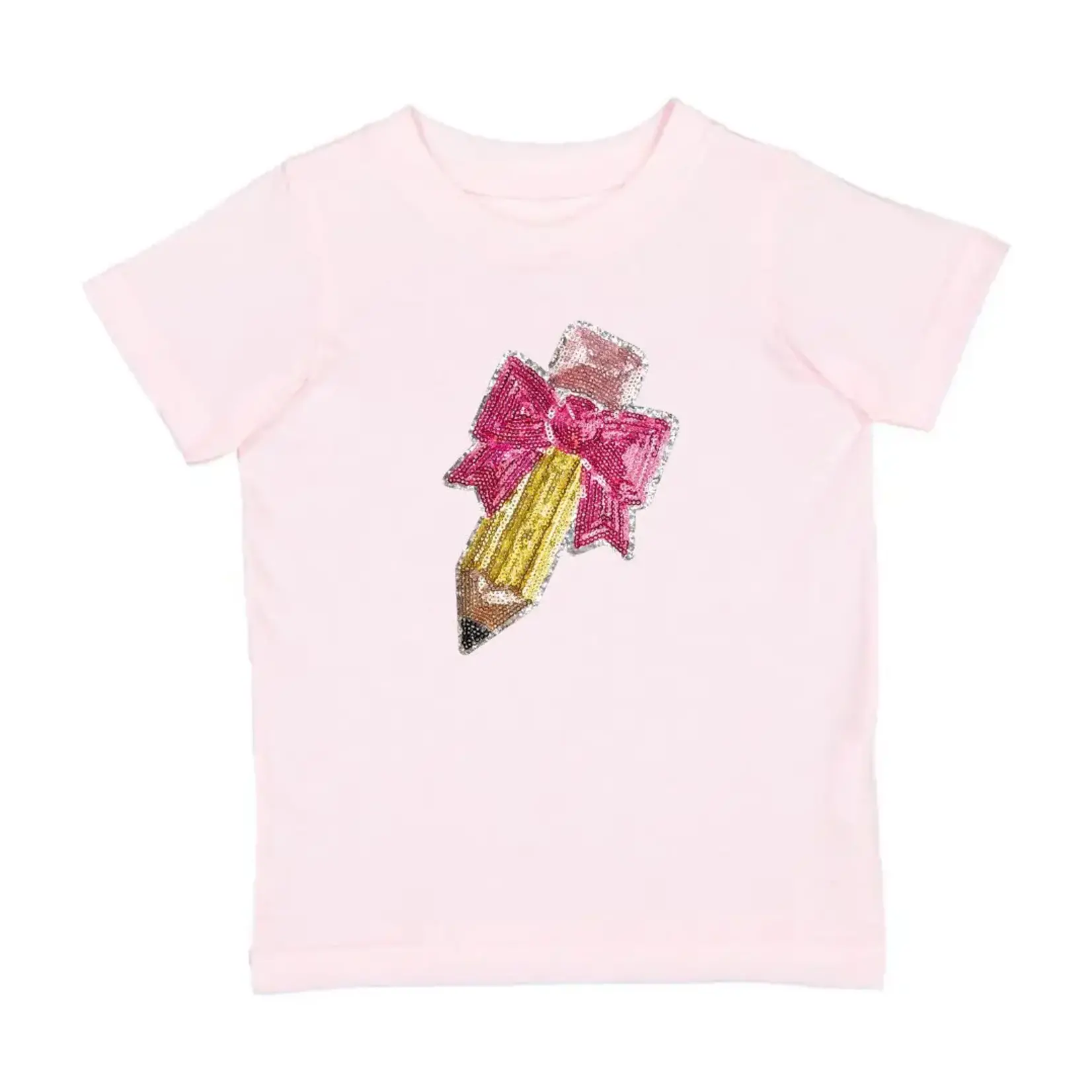 Sweet Wink Pencil Bow Sequin Shirt