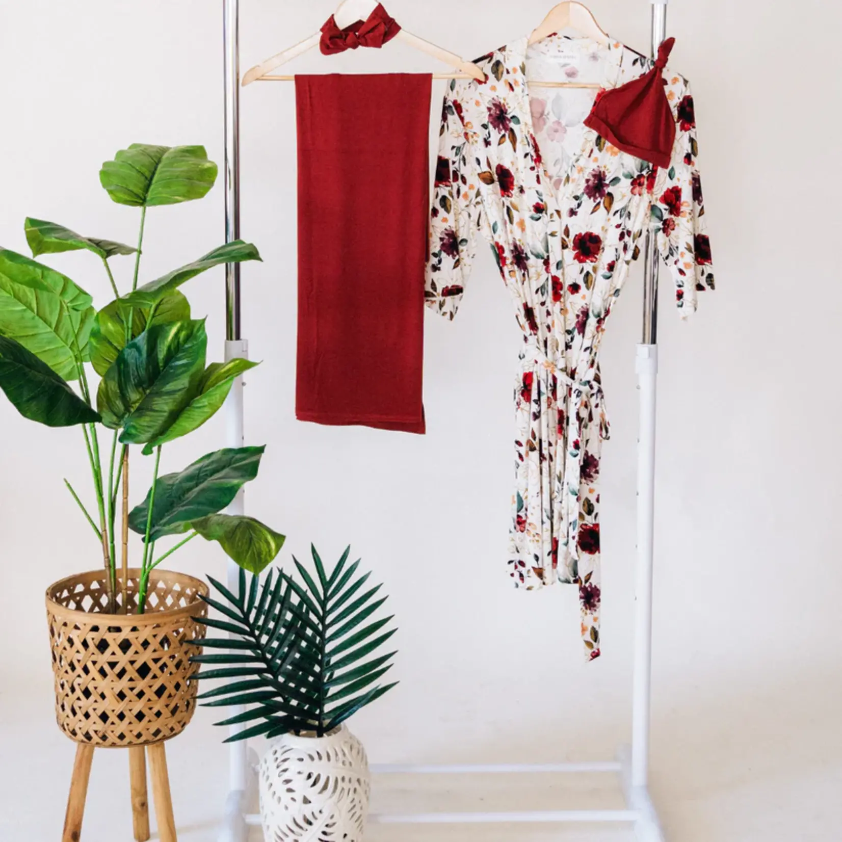 HAHA MAMA Red Rose Maternity Robe
