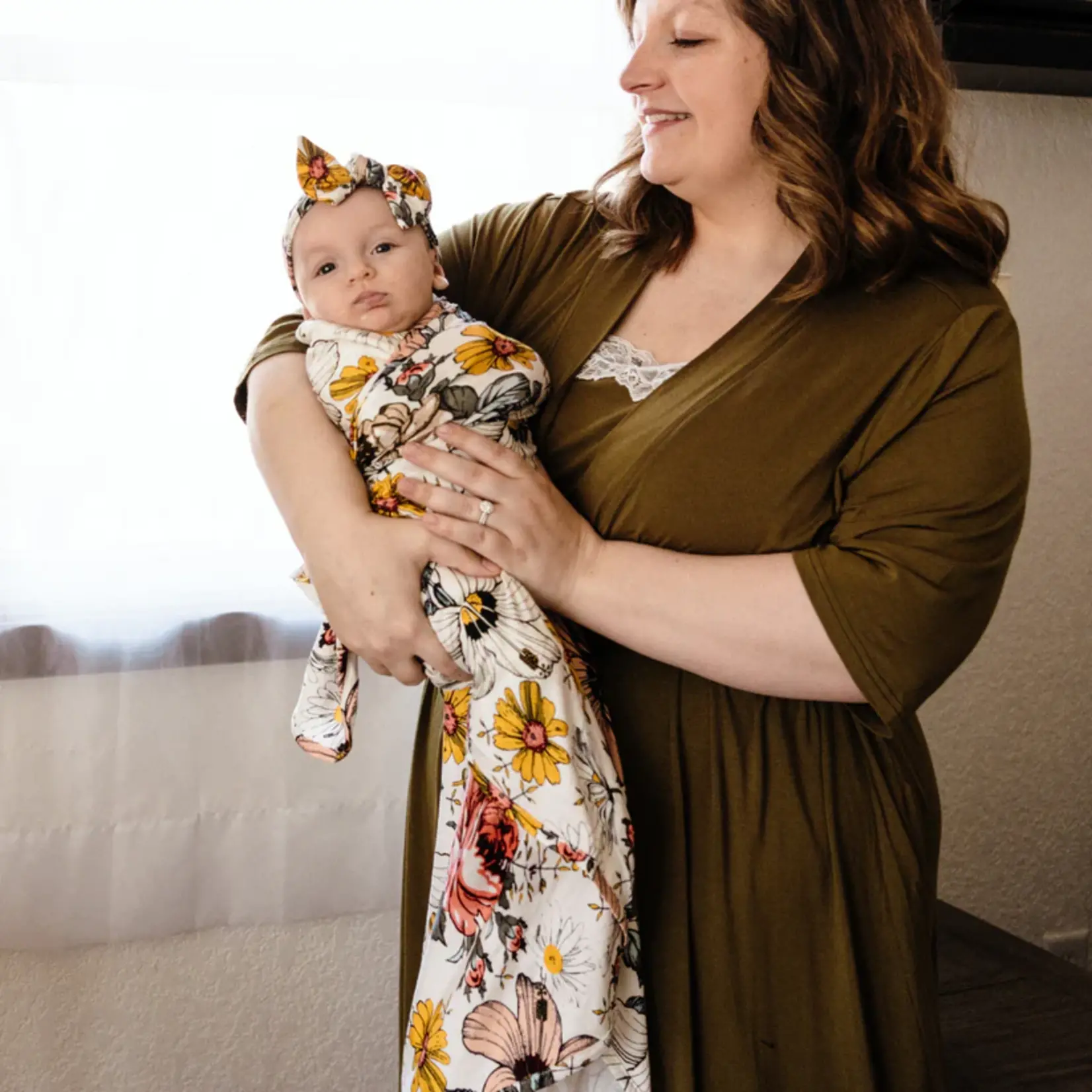 HAHA MAMA Vintage Floral Swaddle Set