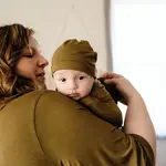 HAHA MAMA Olive Green Swaddle Set
