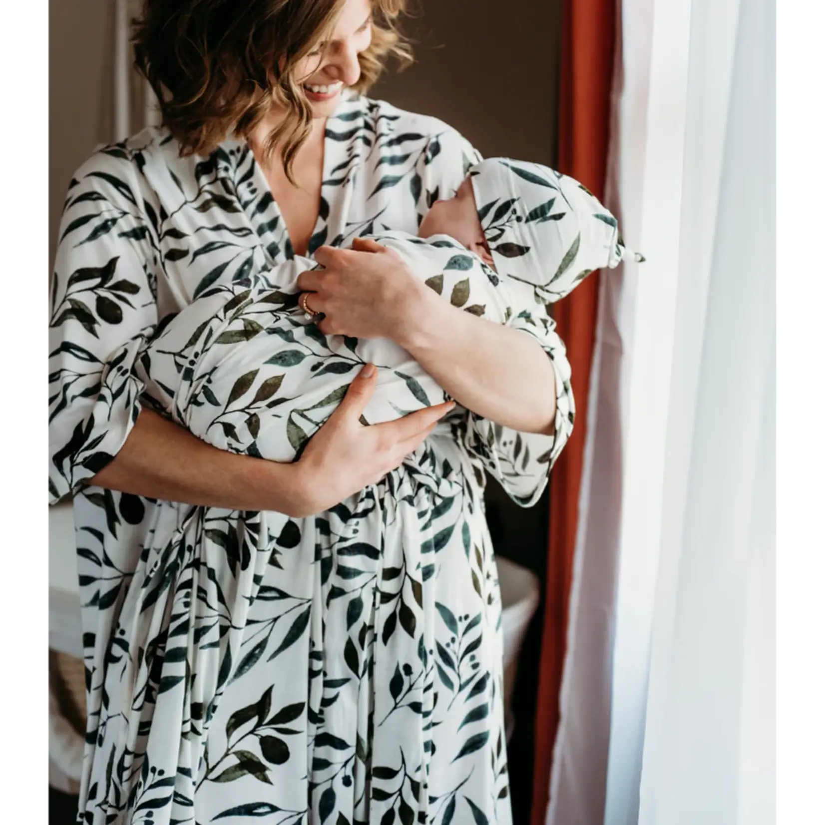 HAHA MAMA Leafy Vine Swaddle Set