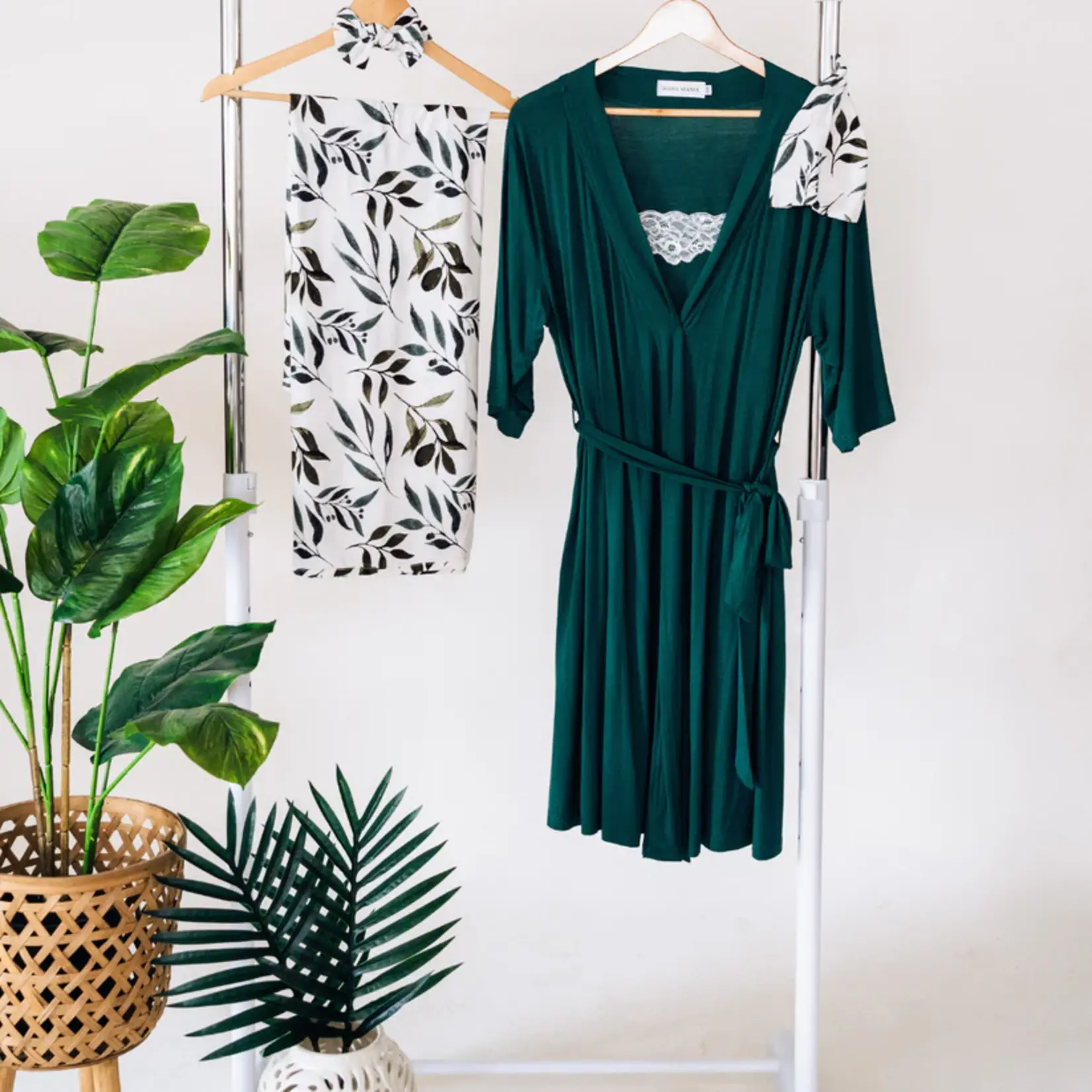 HAHA MAMA Emerald Green Maternity Robe & Gown