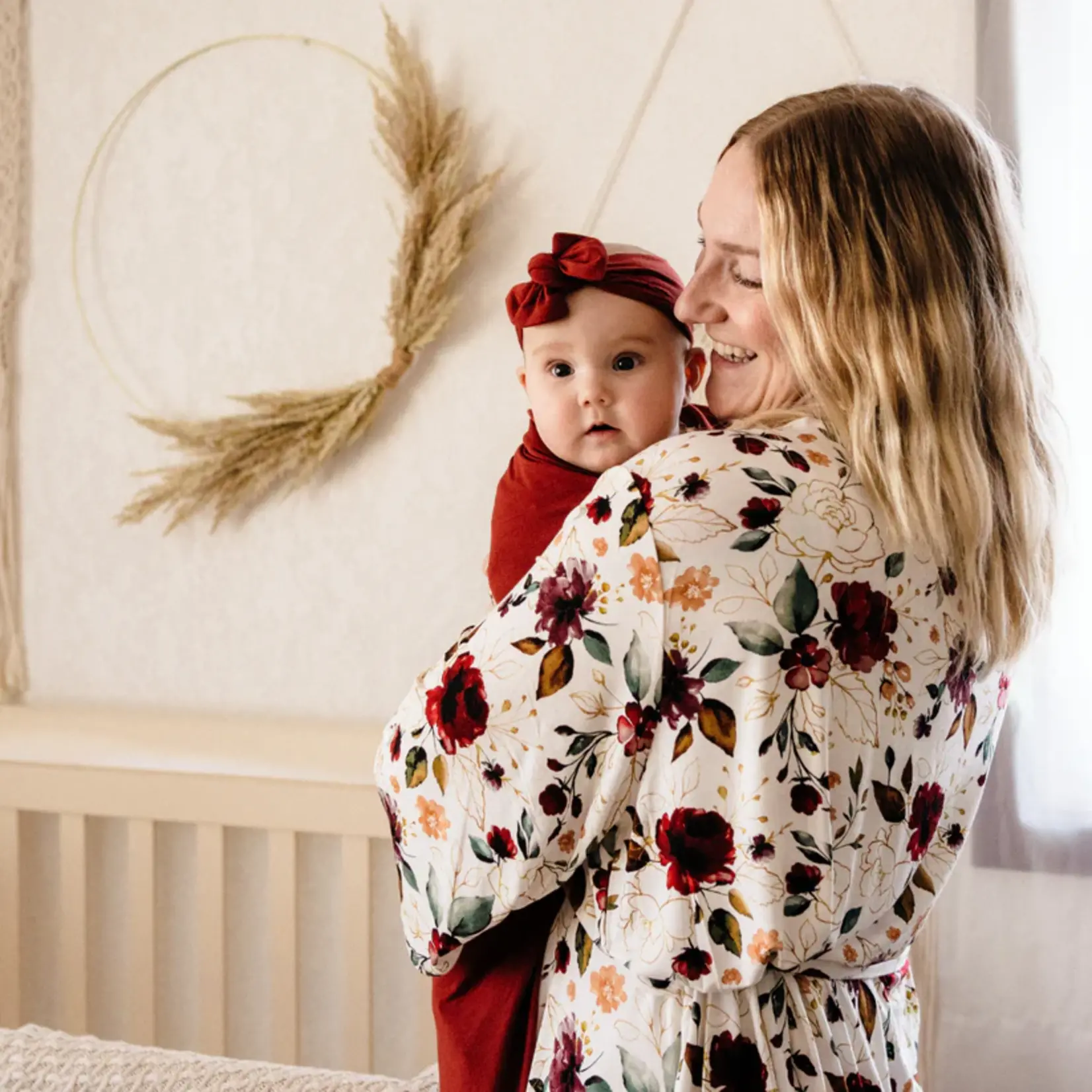 HAHA MAMA Red Brick Swaddle Set
