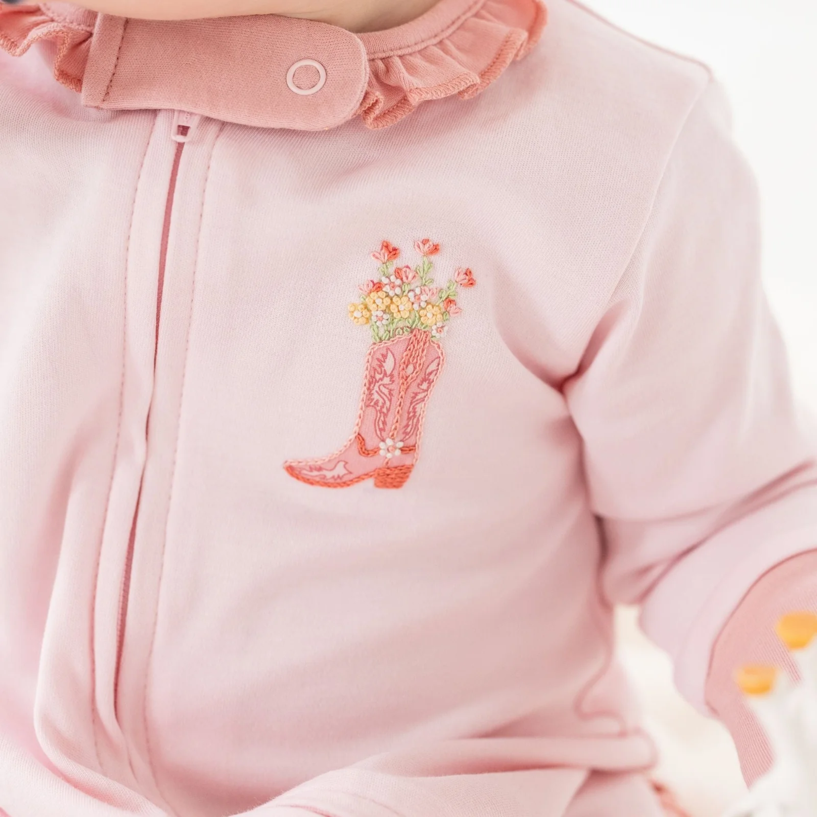 Luna & Arlo Boots & Blooms Footie