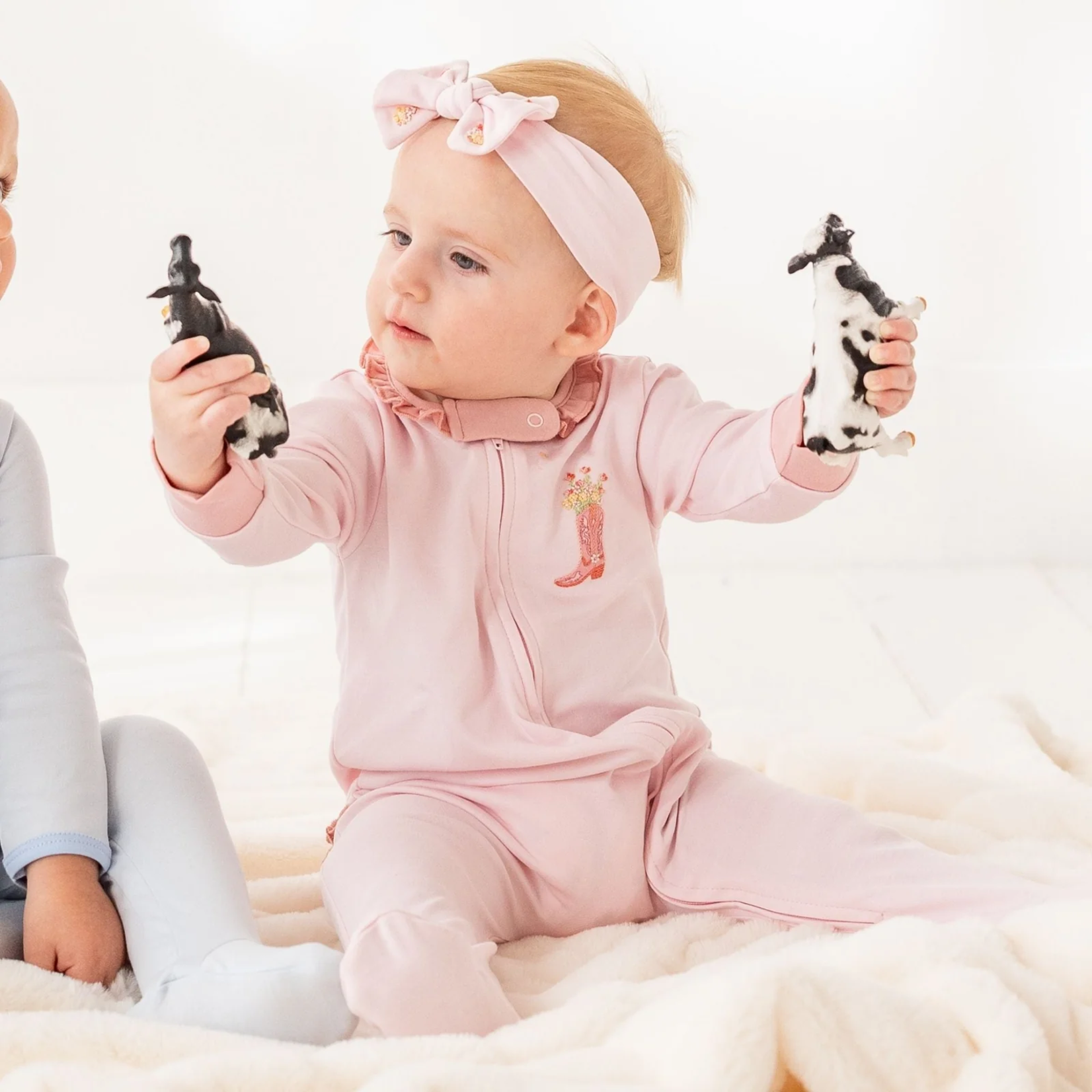 Luna & Arlo Boots & Blooms Footie