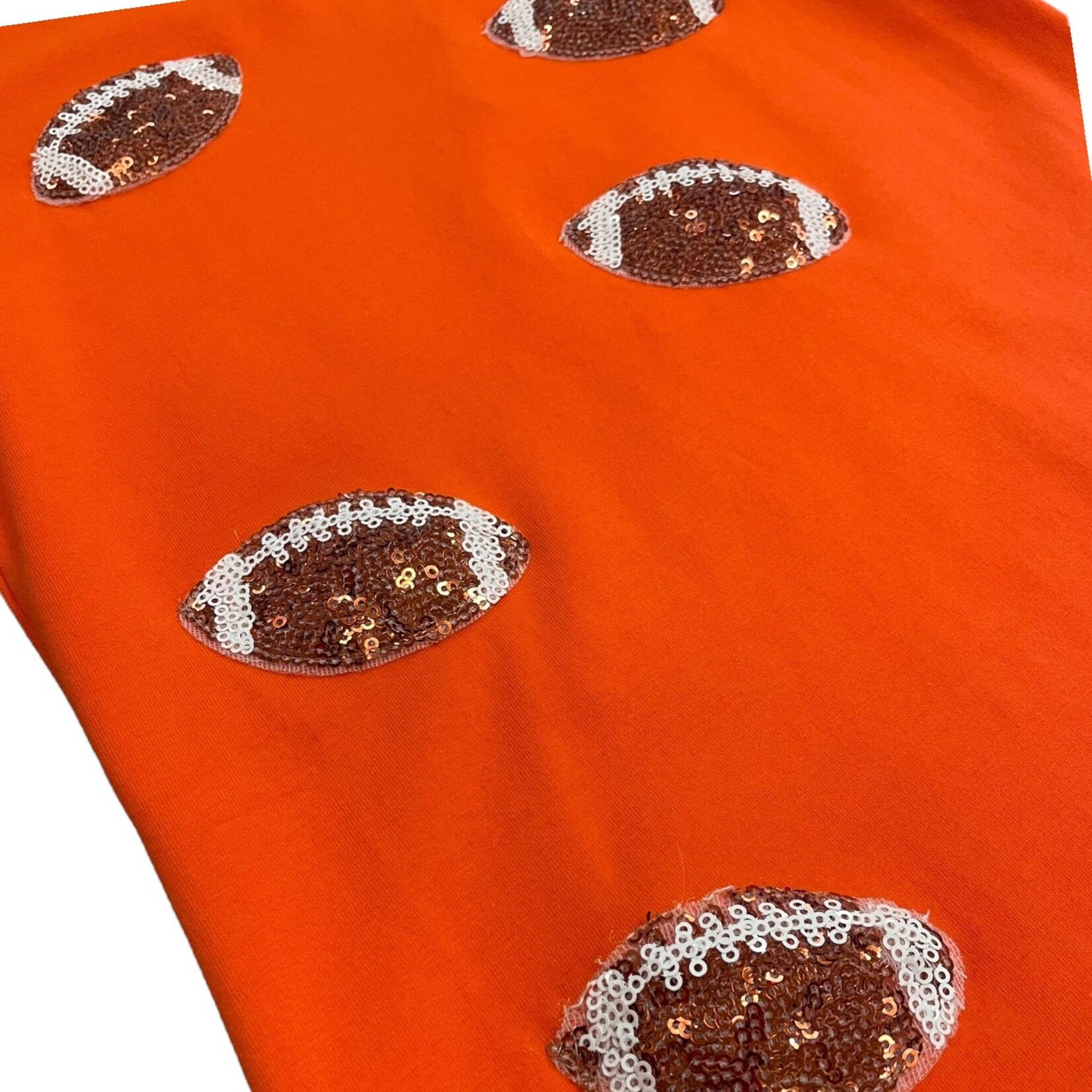 ML Kids Orange Football Sequin Dress